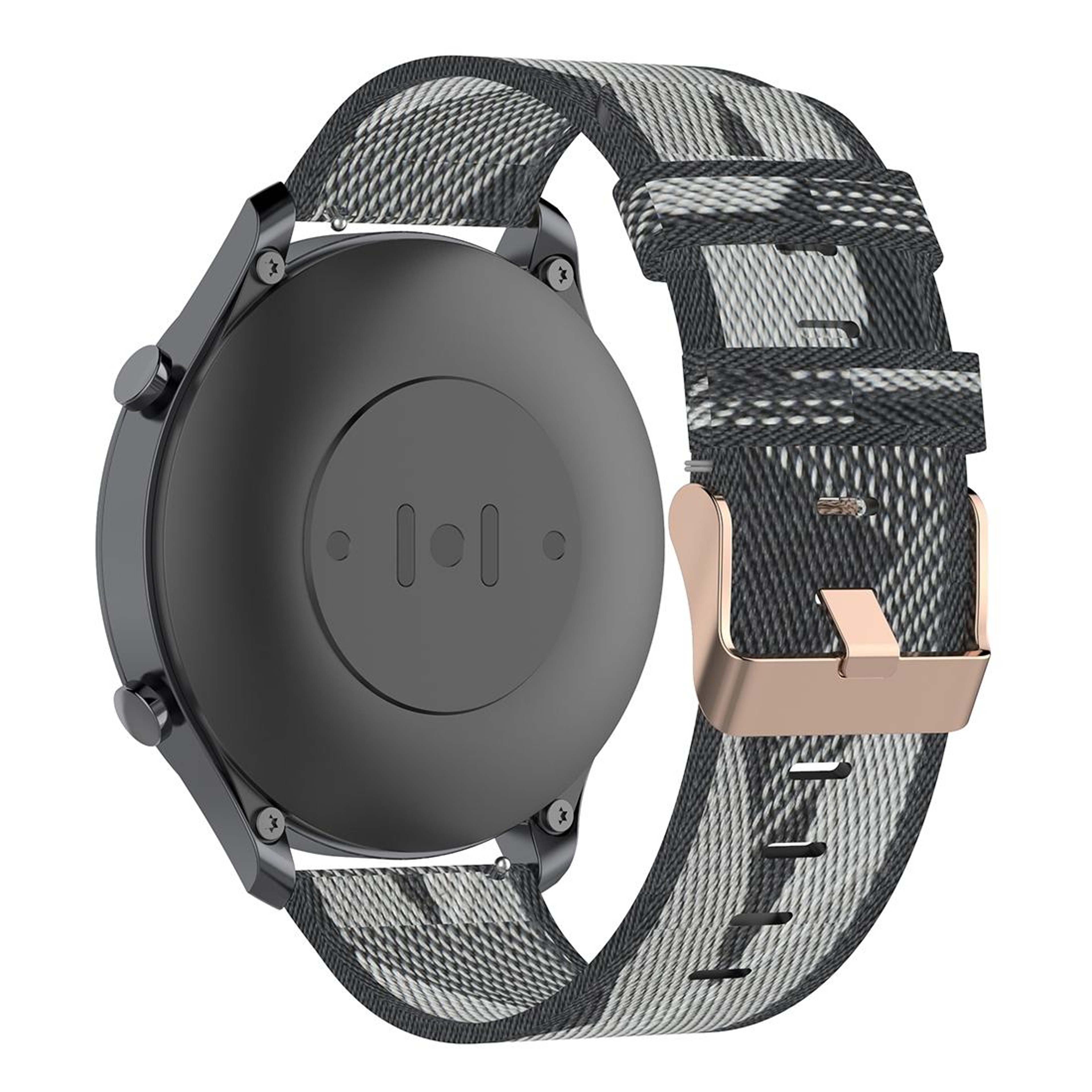 22mm Nylon Watch Band Stripe Weave Replacement Strap For Garmin Vivoactive 4 Xiaomi Mi Watch Color 3
