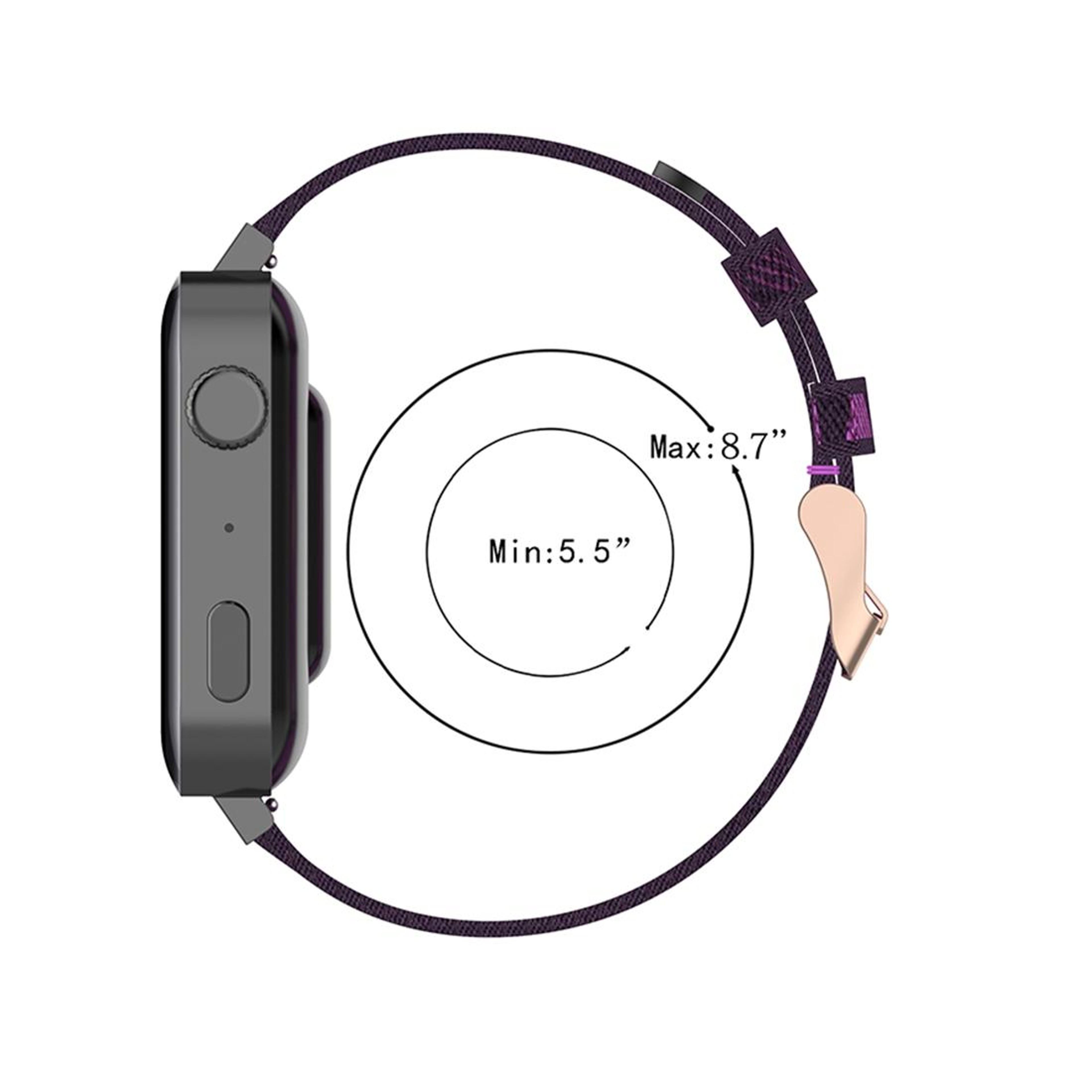 18mm Nylon Watch Band Breathable Stripe Weave Replacement Strap For Xiaomi Mi Watch Garmin Vivoacti 4