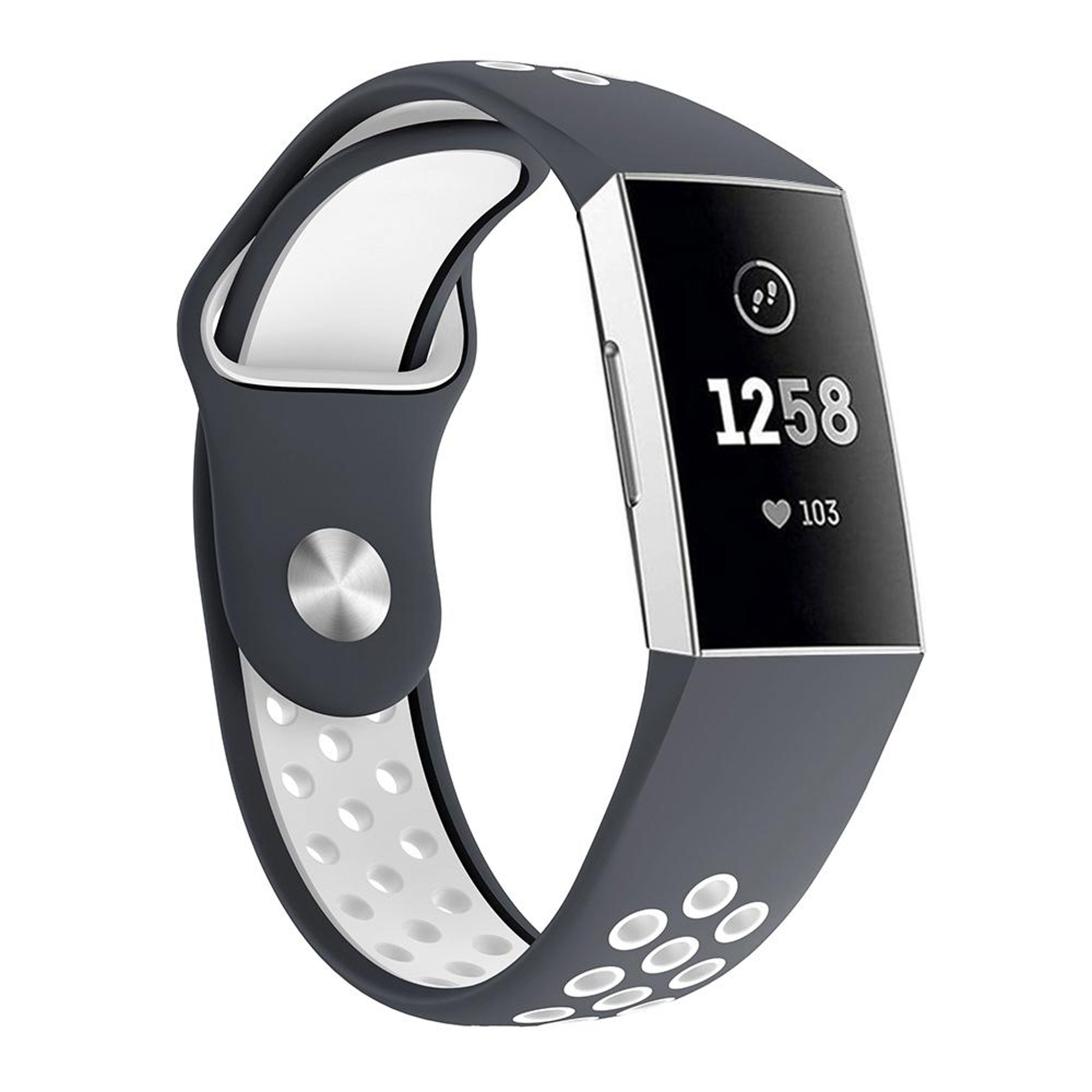 Fitbit Charge 3 Silicone Watch Band Dual Color Breathable Replacement Strap 130195mm 8