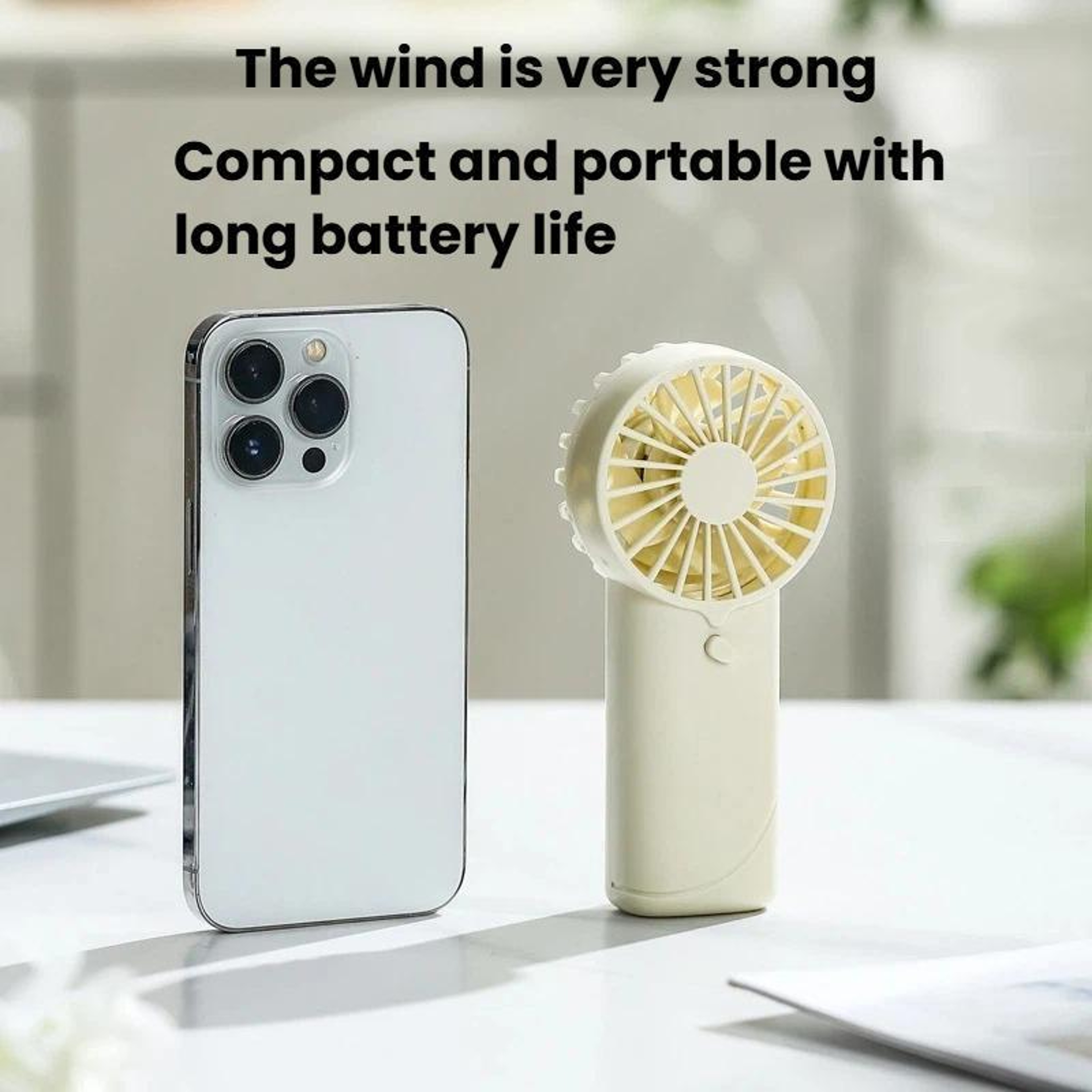 F50 Mini Handheld Fan Portable Desk Fan High Wind Pocket Cooling Fan For Travel Dorm Office 1