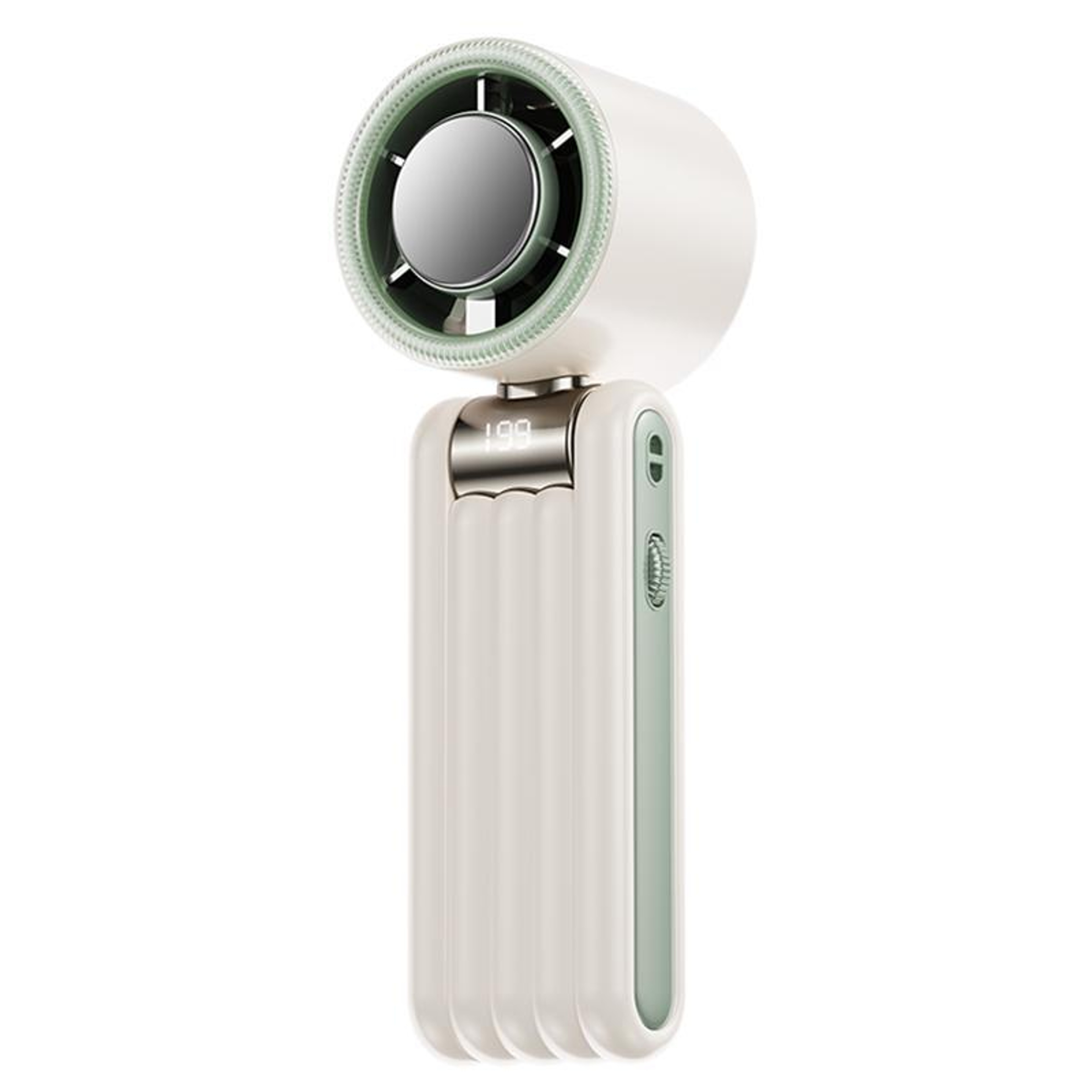 Y29 Handheld Cooling Fan Rechargeable Portable Fan With Digital Display And Folding Design 0