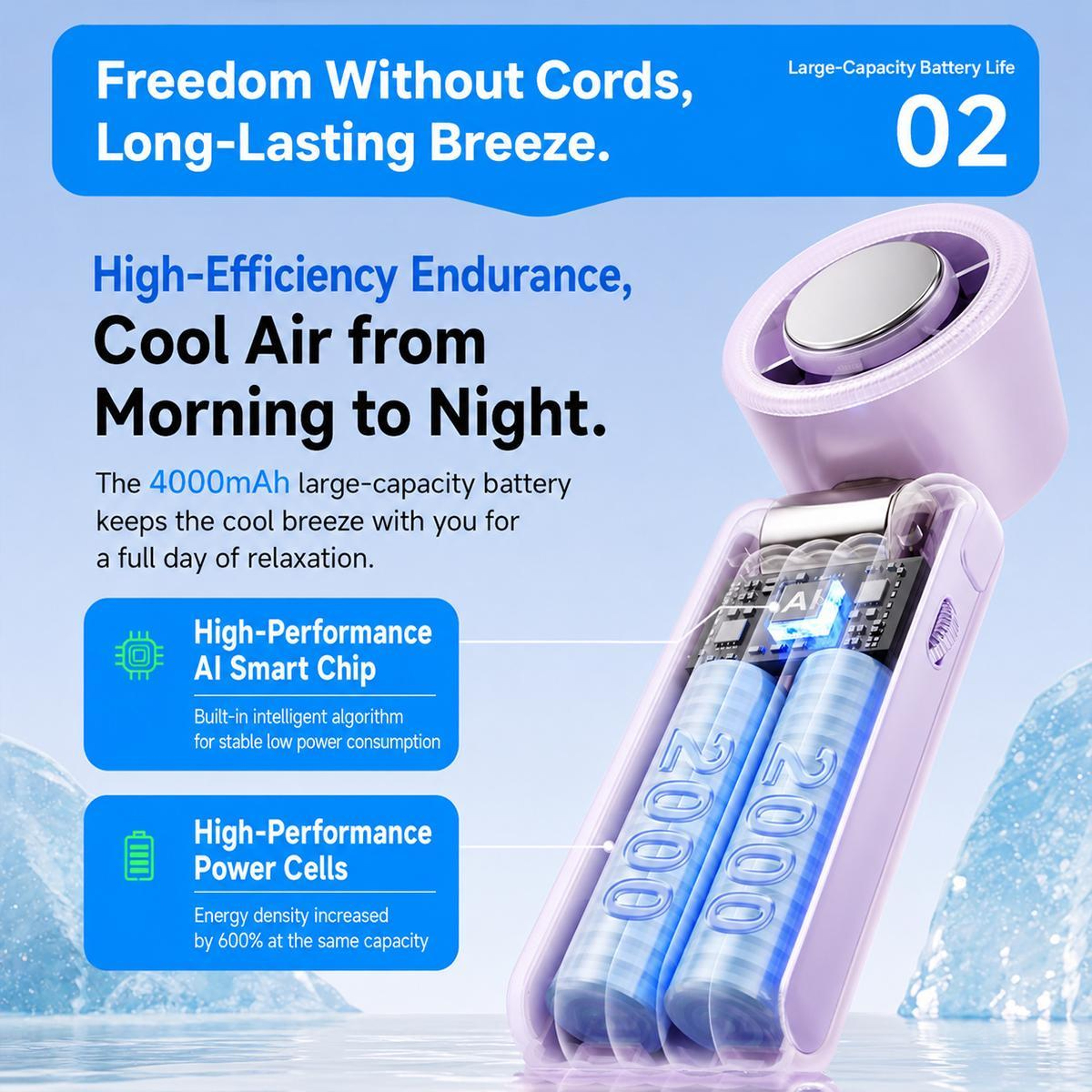 Y29 Handheld Cooling Fan Rechargeable Portable Fan With Digital Display And Folding Design 11