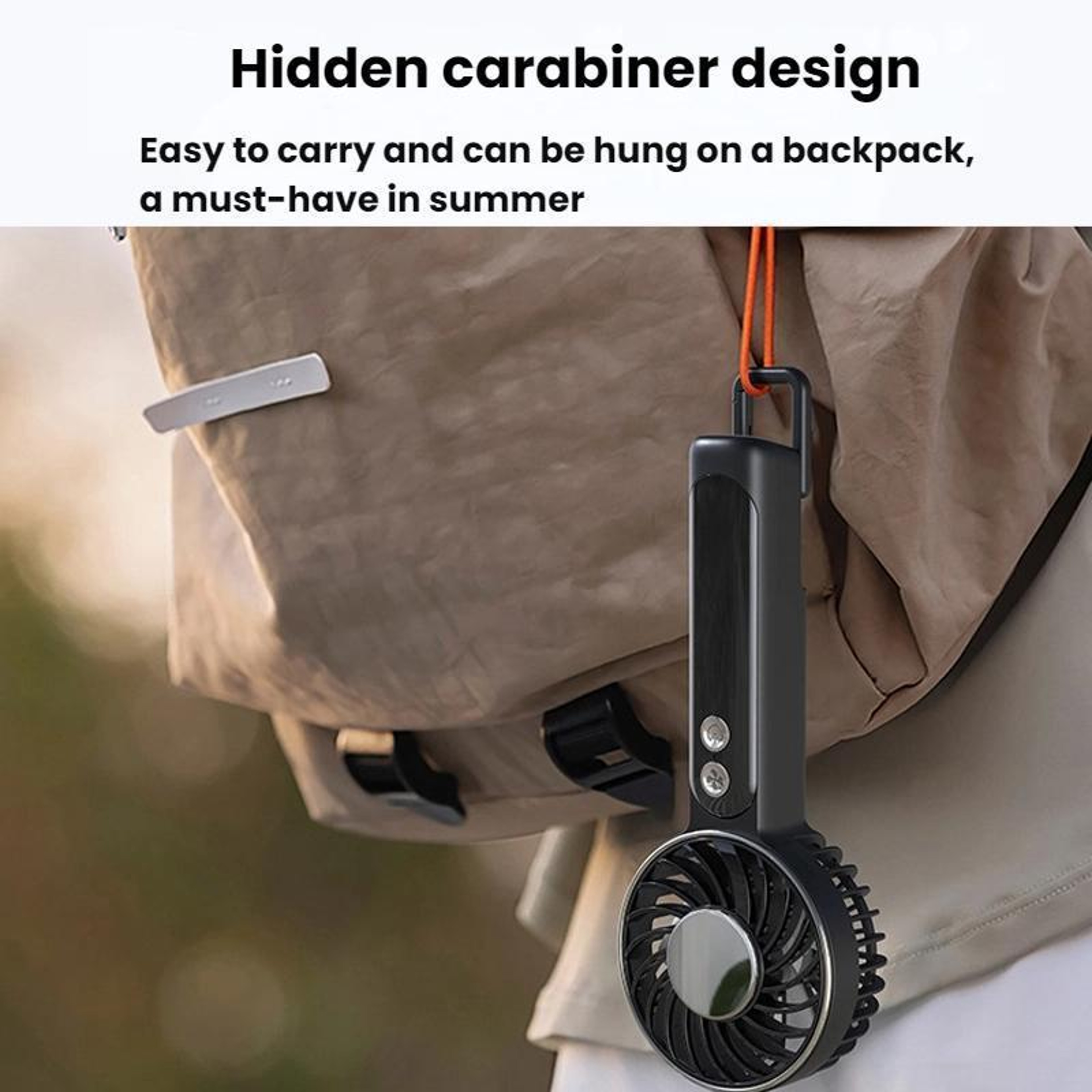 Portable Handheld Fan USB Rechargeable Mini Desk Fan With Lanyard Clip Quiet Personal Cooling Fan 12
