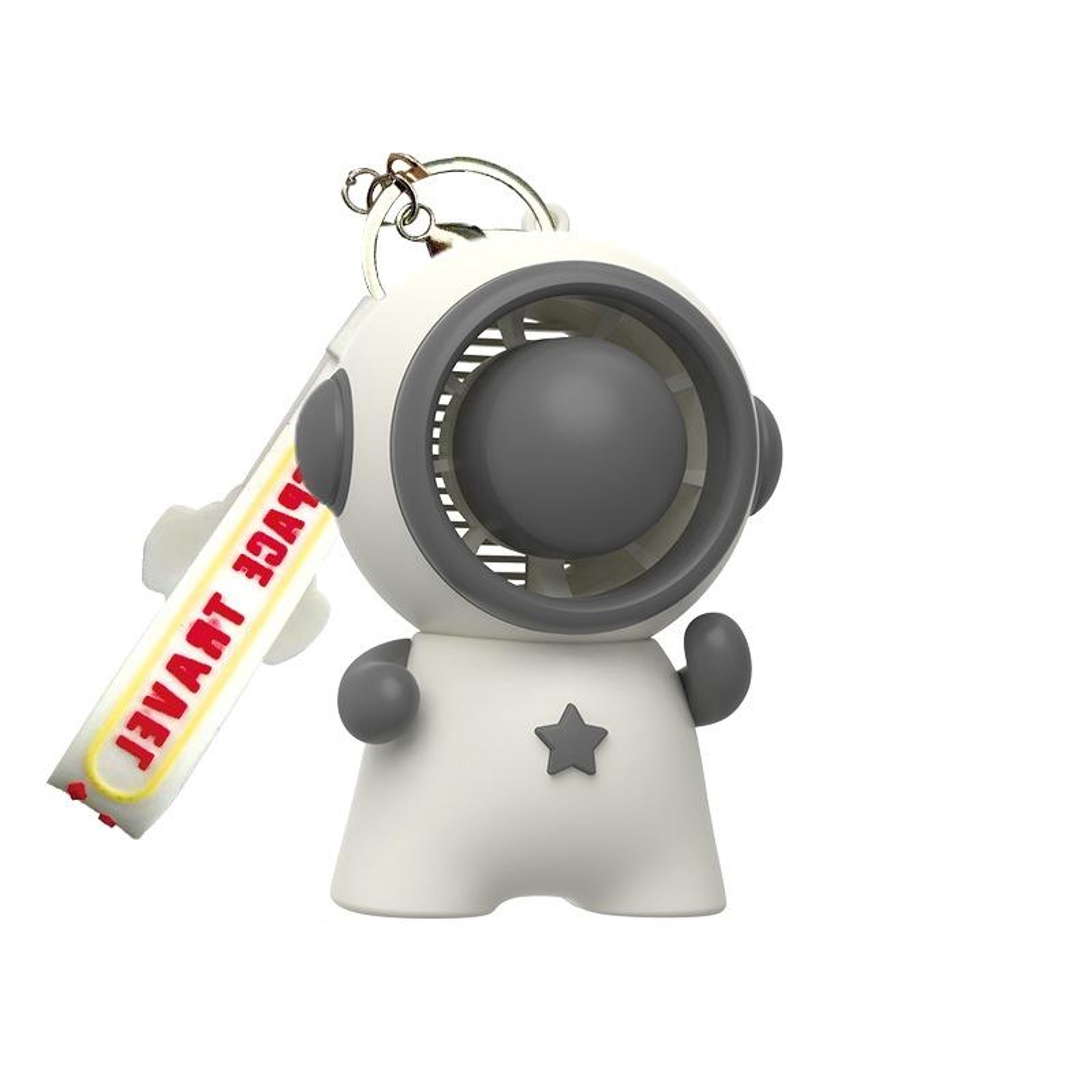 Portable Astronaut Mini Fan Keychain USB Rechargeable Handheld Cooling Fan With Lanyard 8