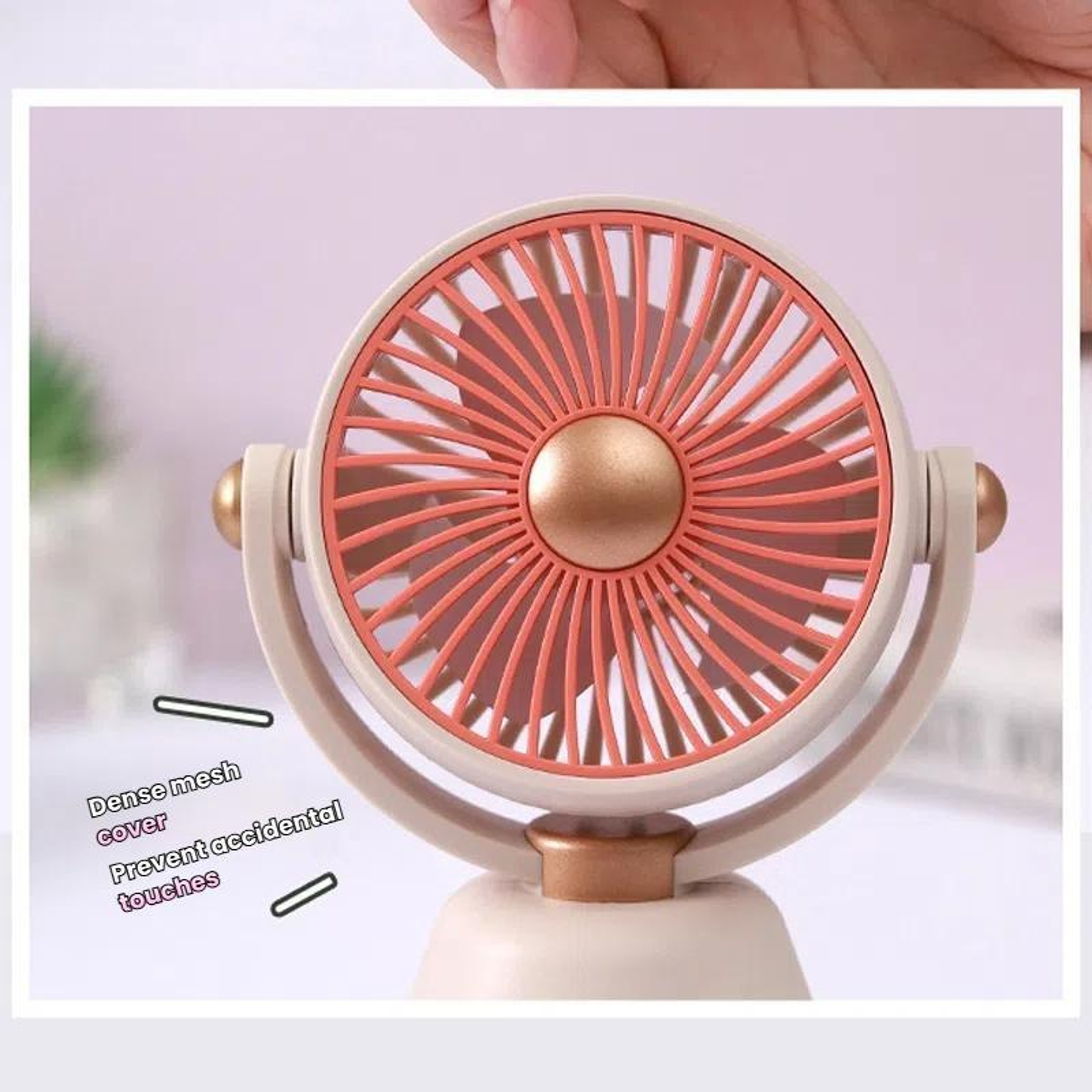 100 Speed Portable Desk Fan USB Rechargeable Mini Fan With Adjustable Angle For Office Bedroom And  8