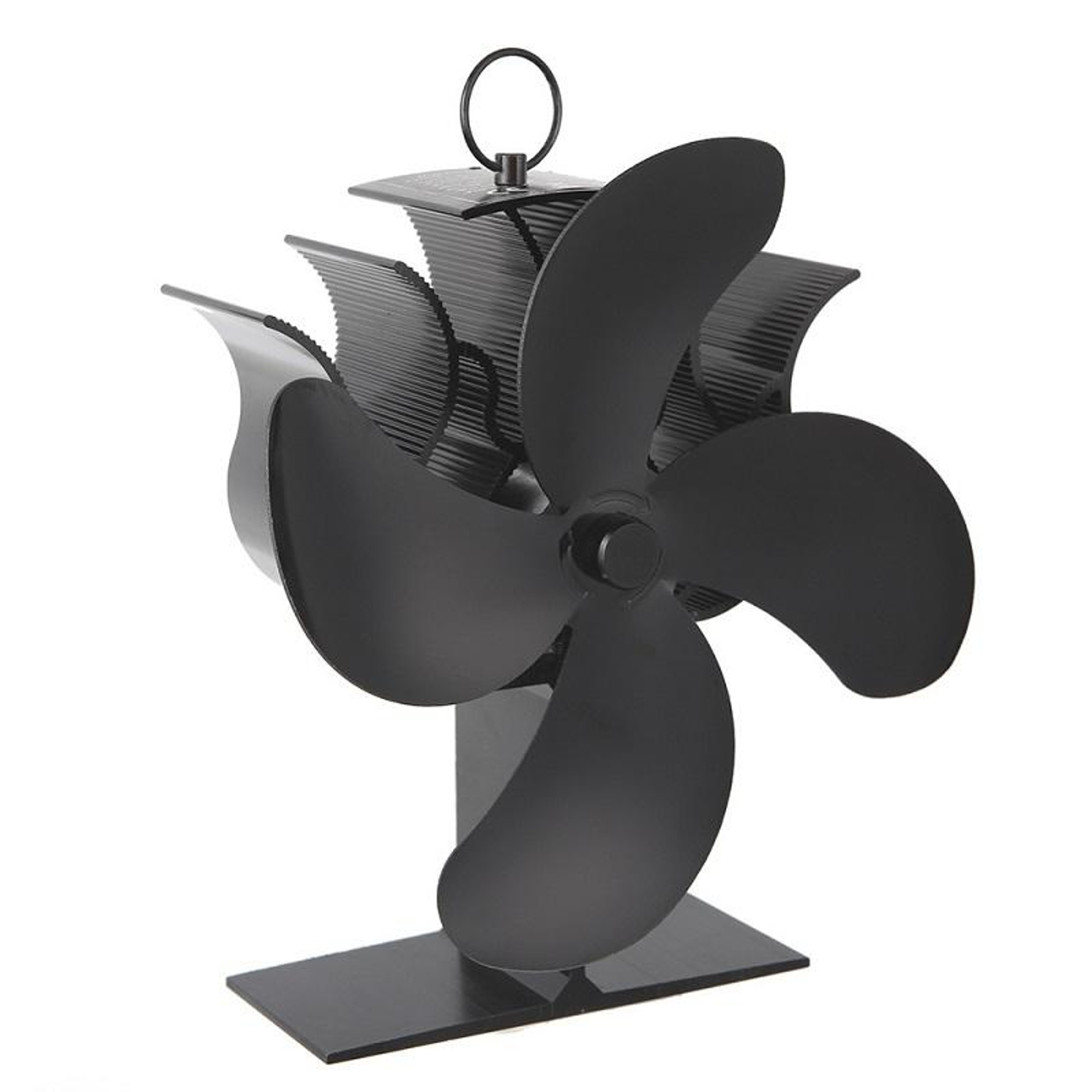 Heat Powered Stove Fan for Wood Burning Fireplace Thermal Fireplace Fan Energy Saving Silent Heat Circulator – view 2
