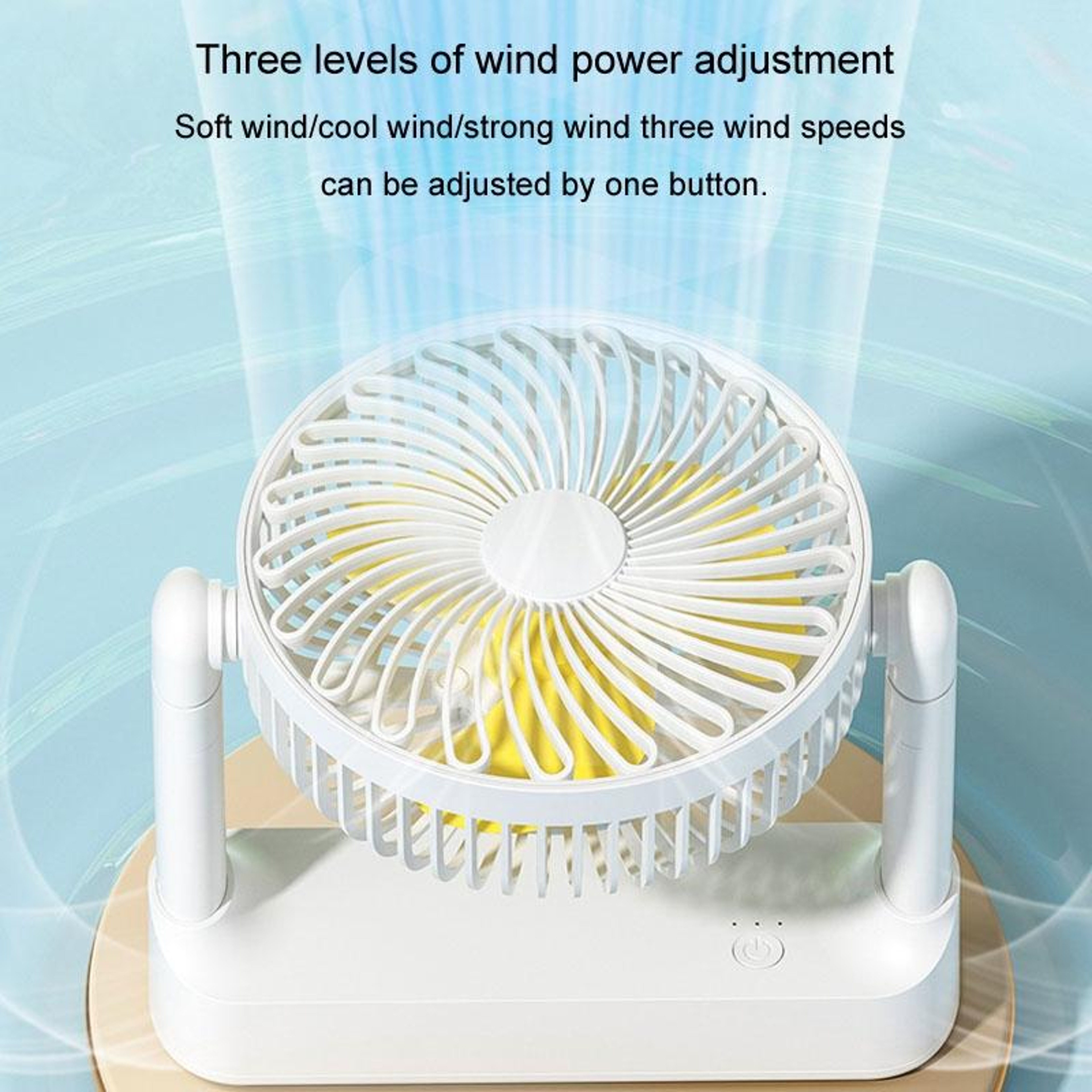 Portable USB Fan Retractable Desk Fan With 180 Degree Adjustable Airflow For Home Office Camping 5