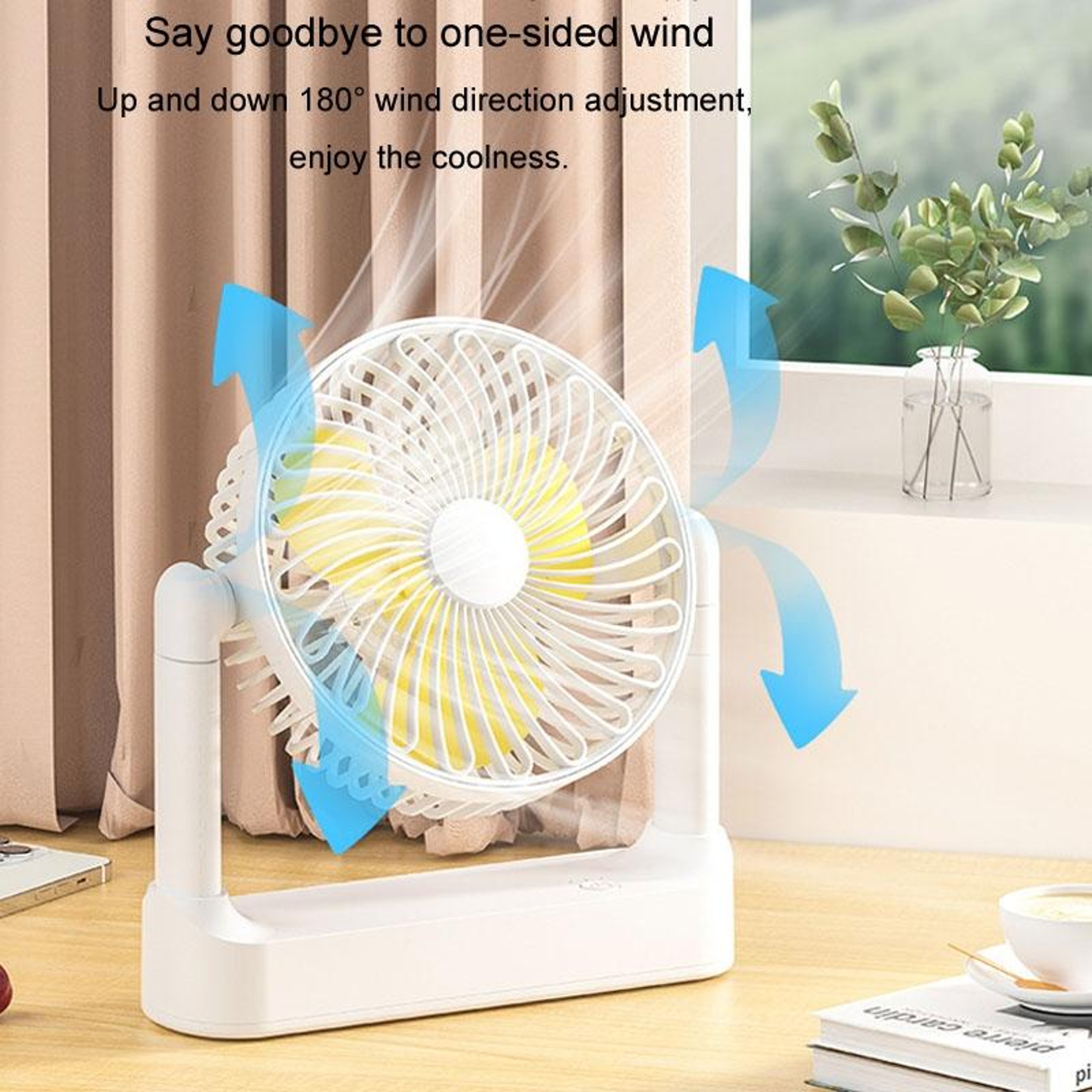 Portable USB Fan Retractable Desk Fan With 180 Degree Adjustable Airflow For Home Office Camping 6