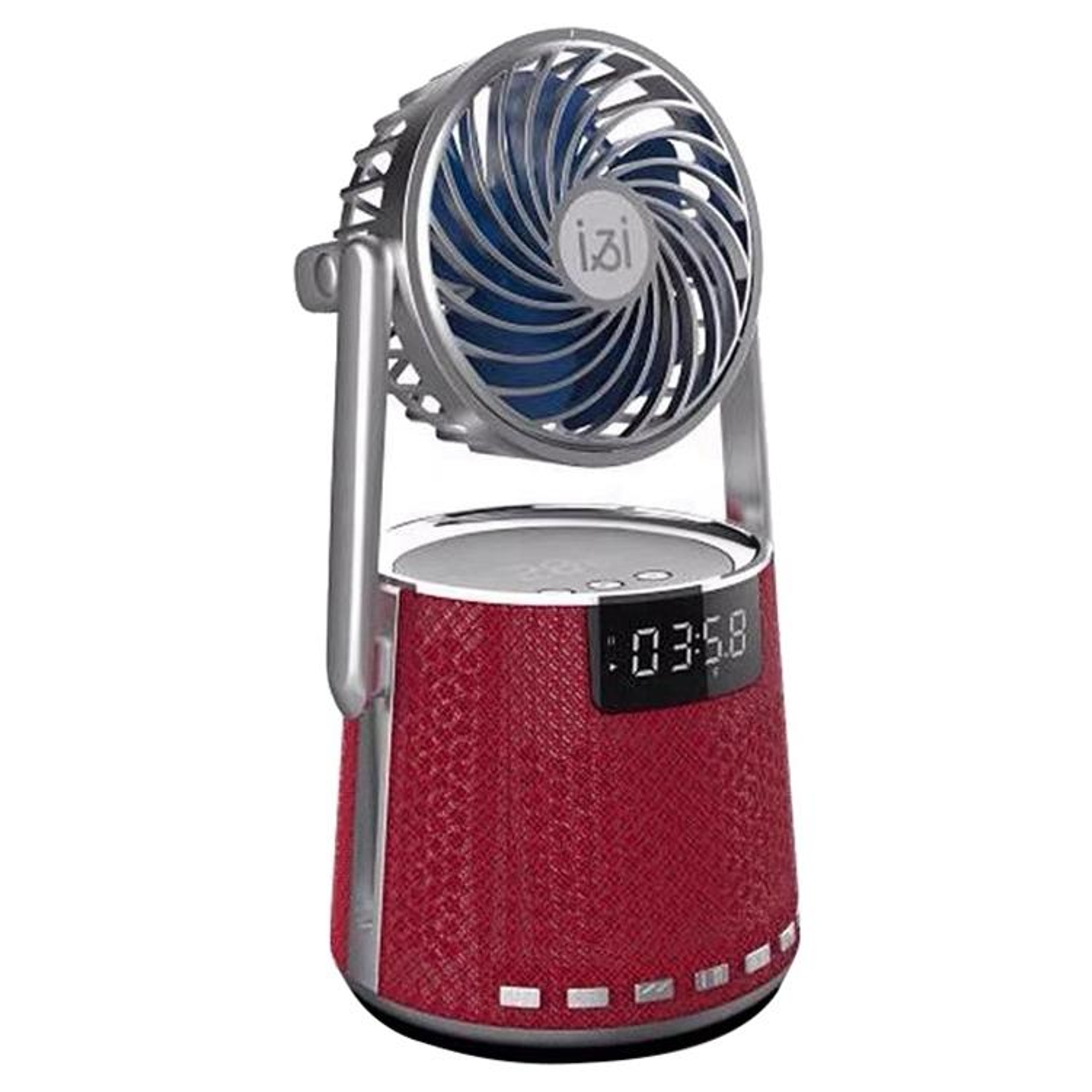 K8 Bluetooth Alarm Clock Speaker With Dual Alarm Desktop Fan And Wireless Bluetooth Audio 7