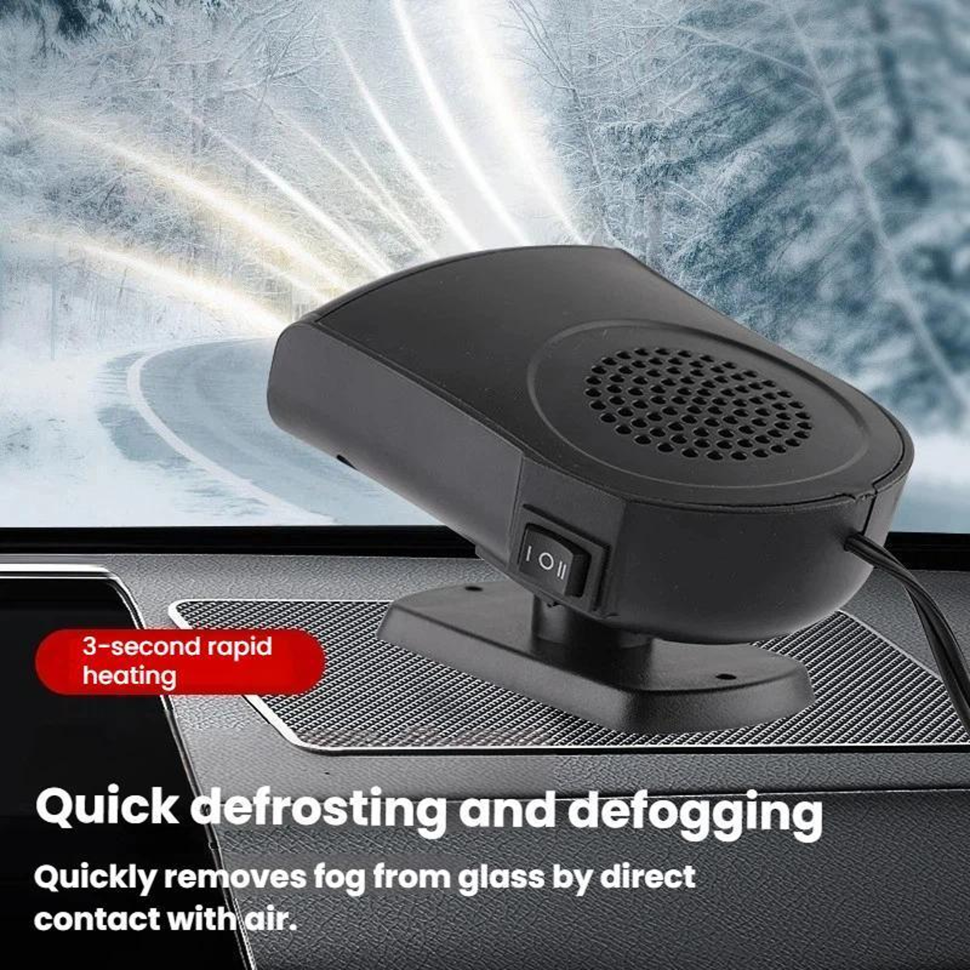 150W Car Heater And Car Defroster Portable Heating Cooling Fan For Fast Windshield Demisting 3