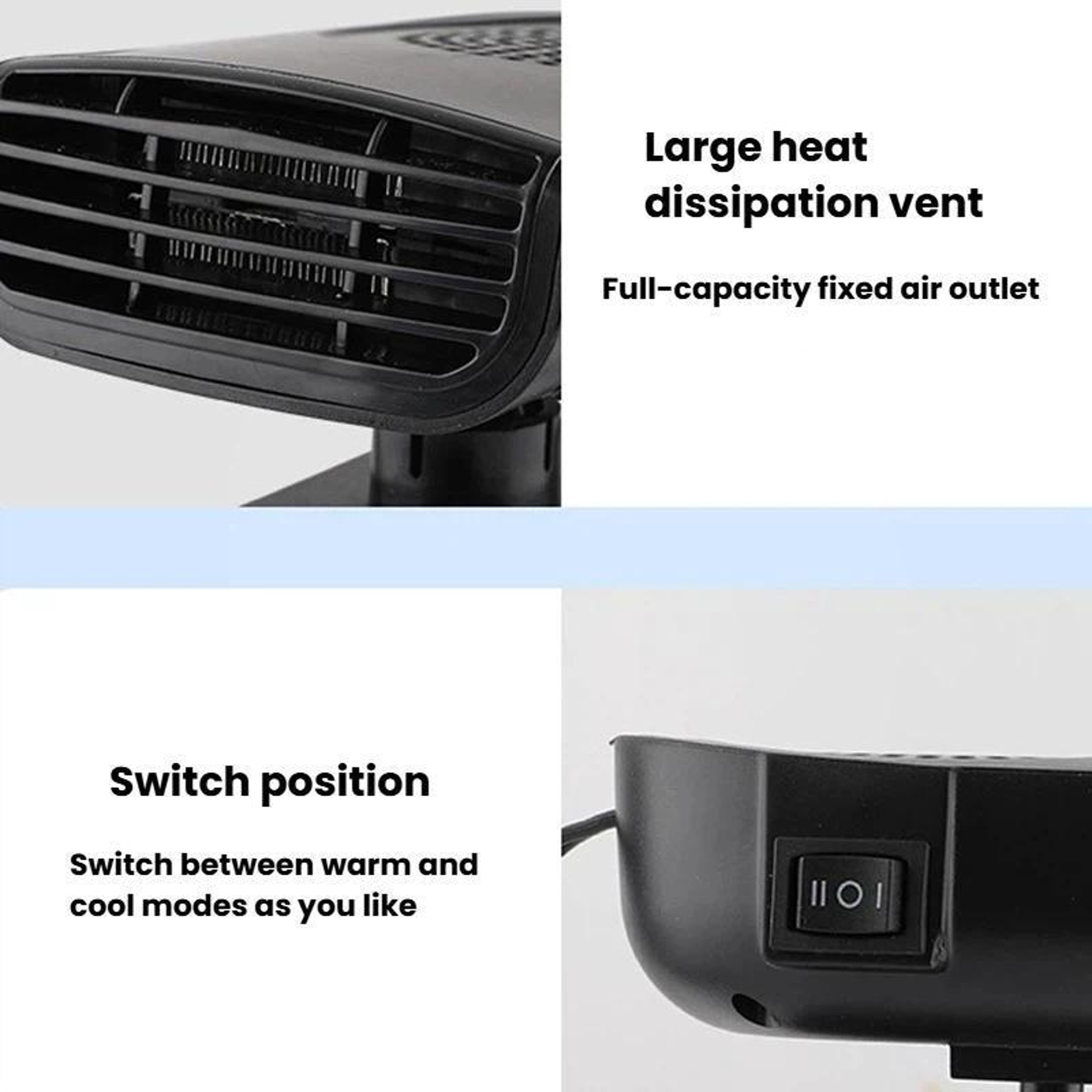 150W Car Heater And Car Defroster Portable Heating Cooling Fan For Fast Windshield Demisting 7