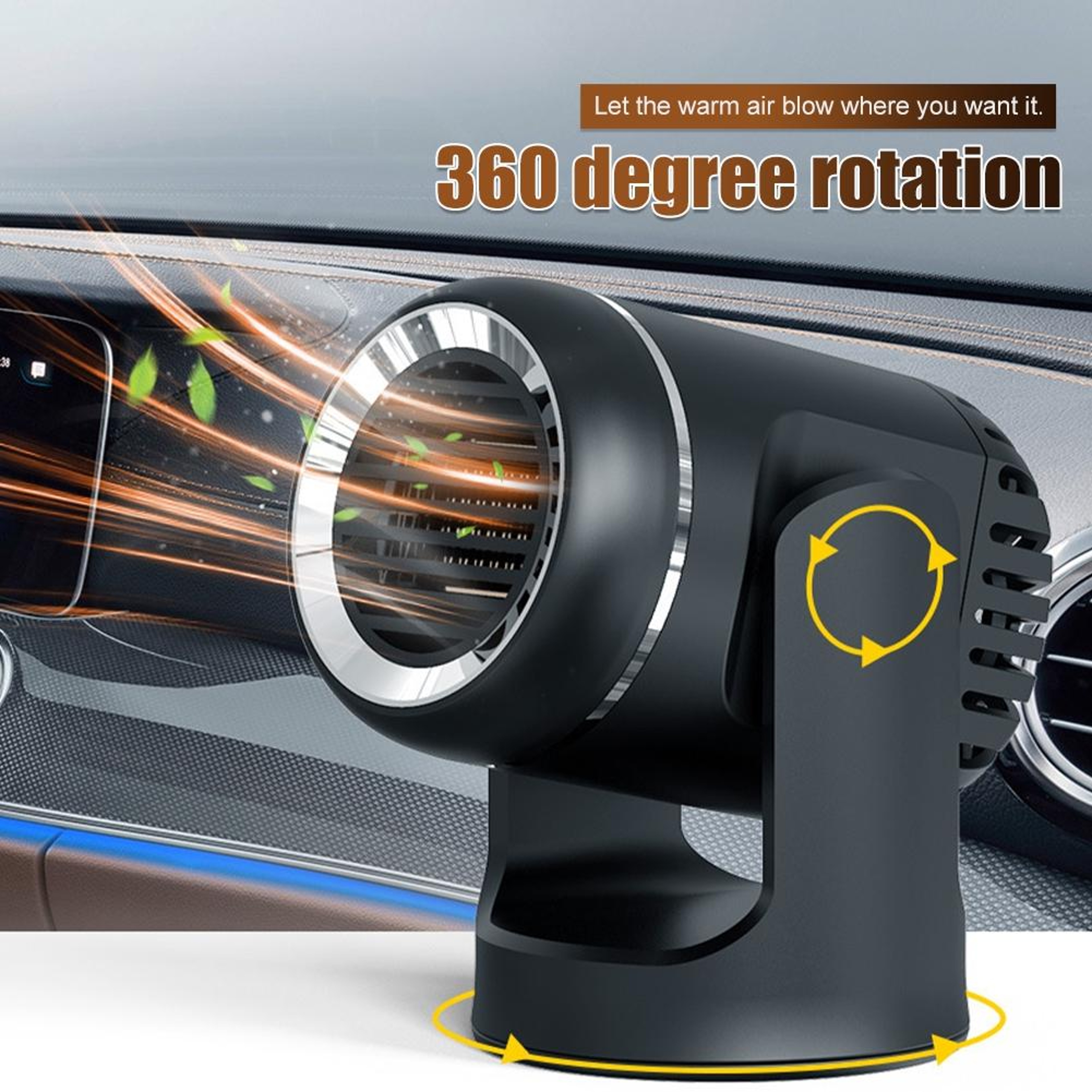 130W Car Heater Fan With Windshield Defroster Dual Heating And Cooling 12V Portable Car Defogger 3