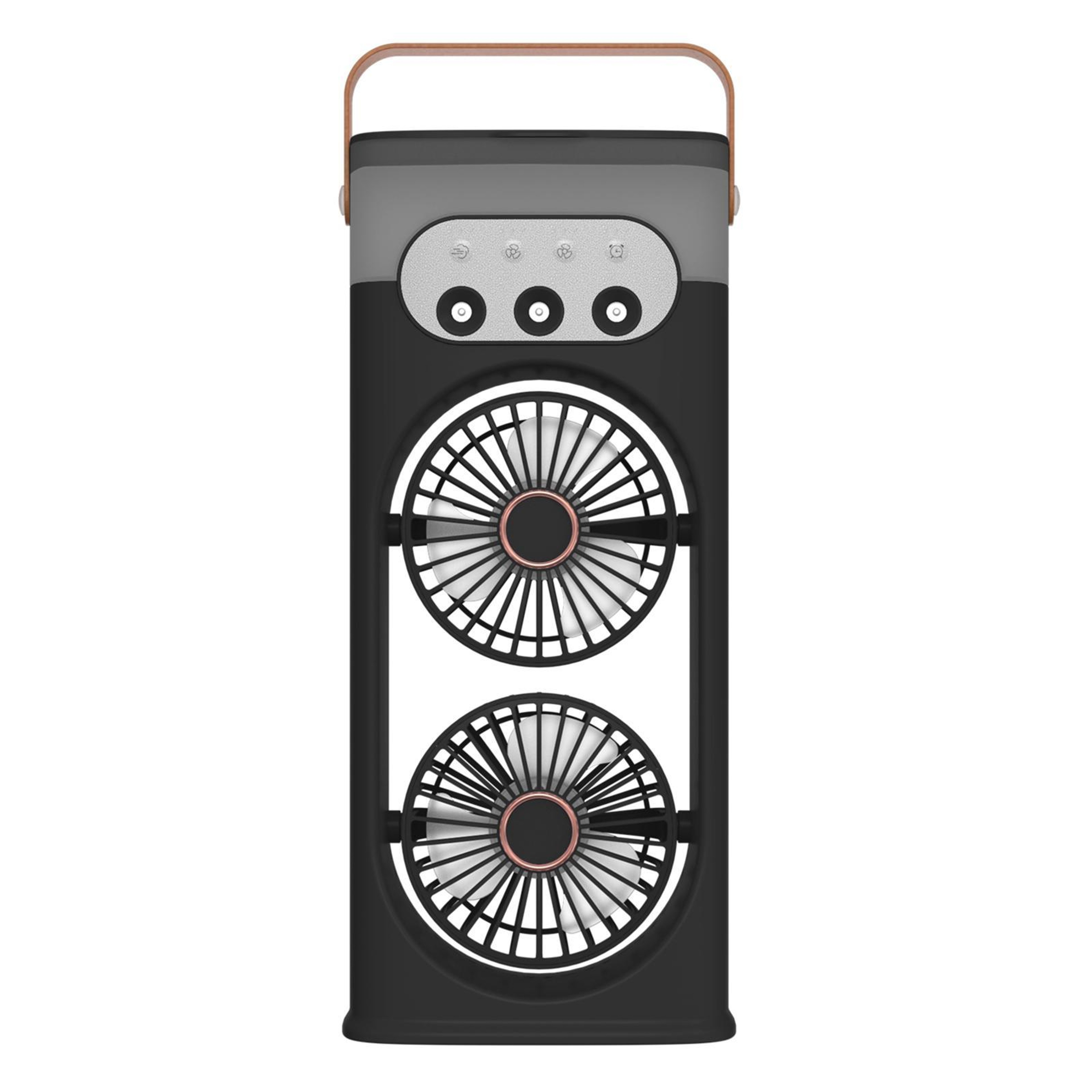 Dual Head Mist Fan With Portable Air Cooler And Humidifier For Powerful Personal Cooling 15