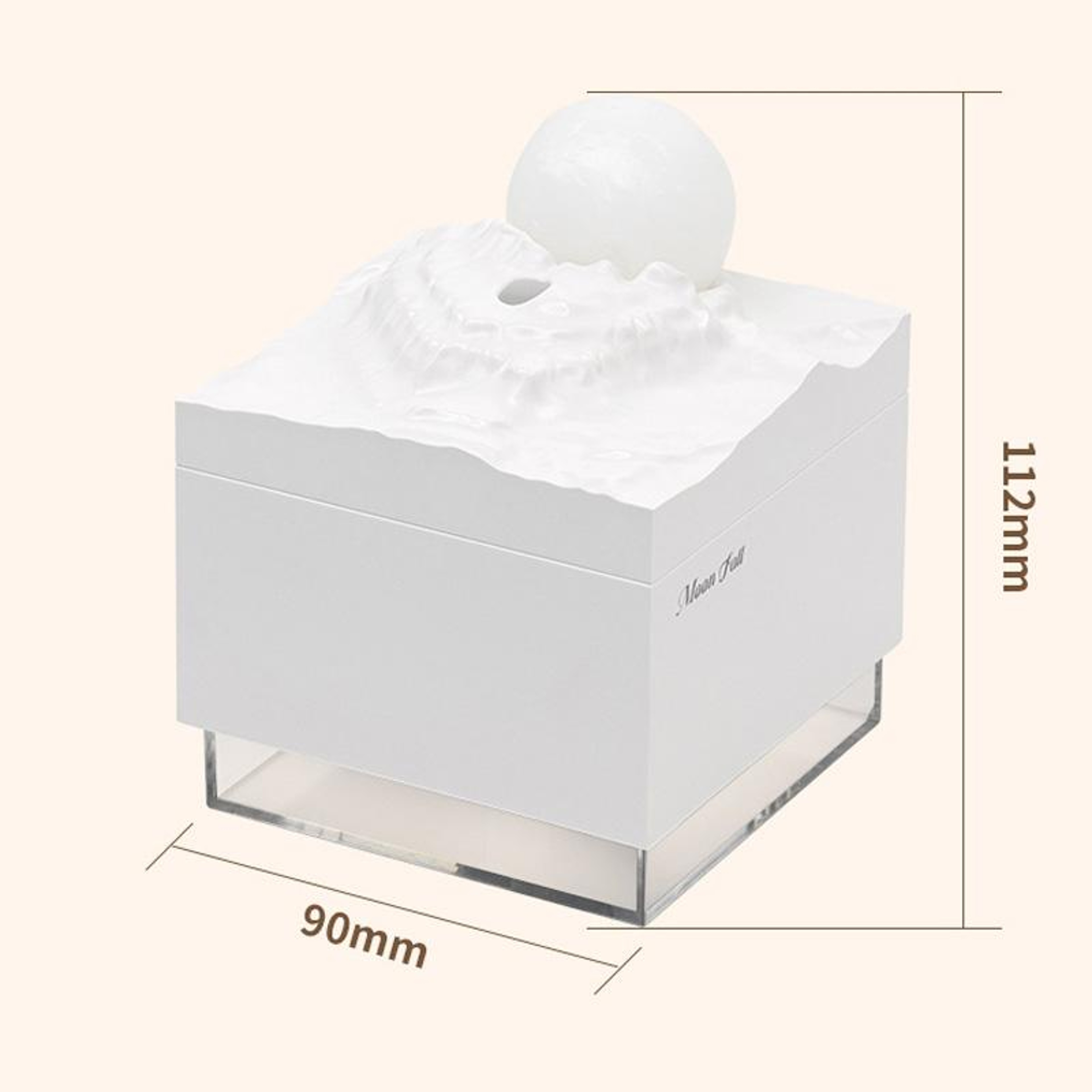 Moon Meteorite Mini Humidifier With Colorful Night Light USB Cool Mist Humidifier 7