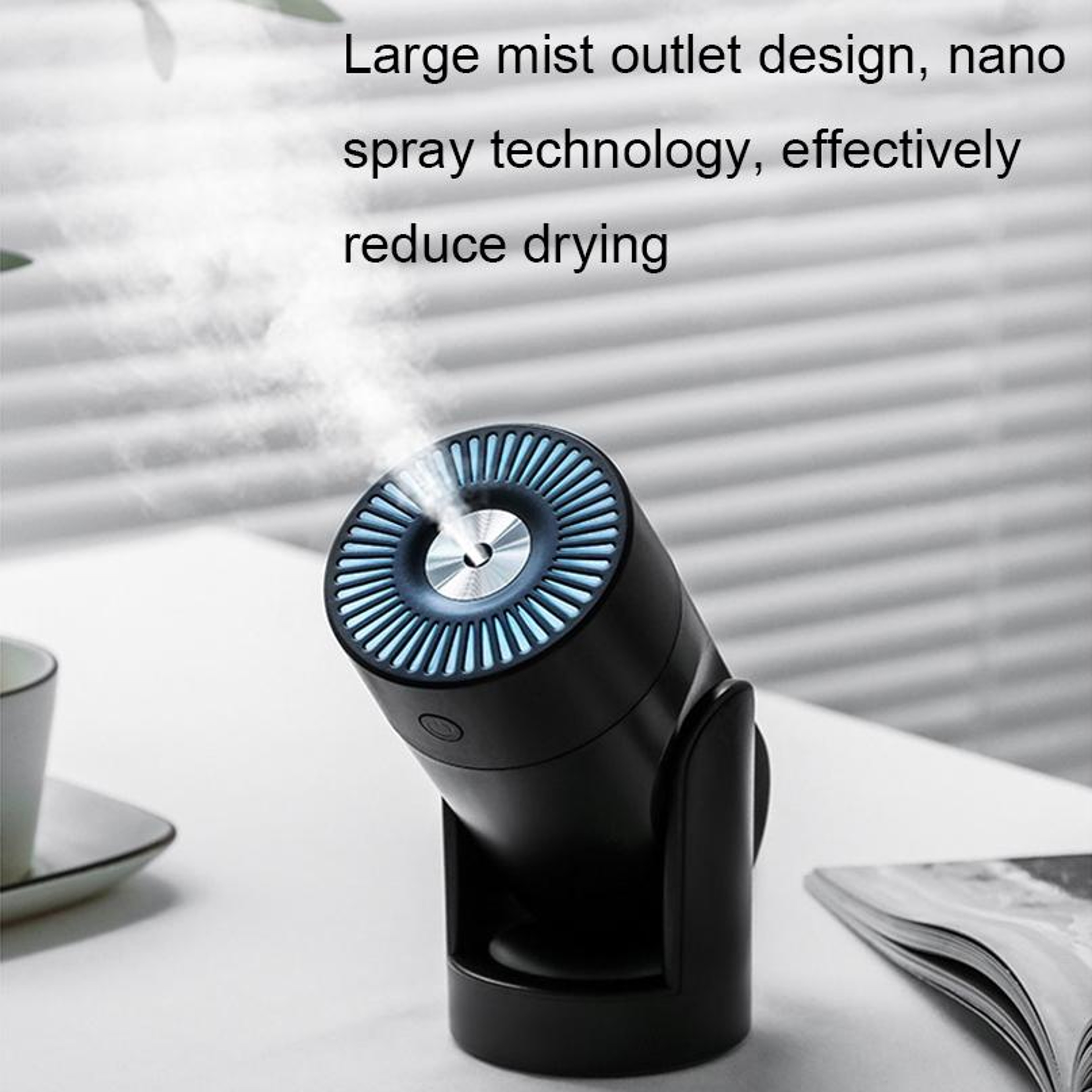 USB Plug In Mini Humidifier With Rotating Colorful Night Light For Home Office Bedroom 3