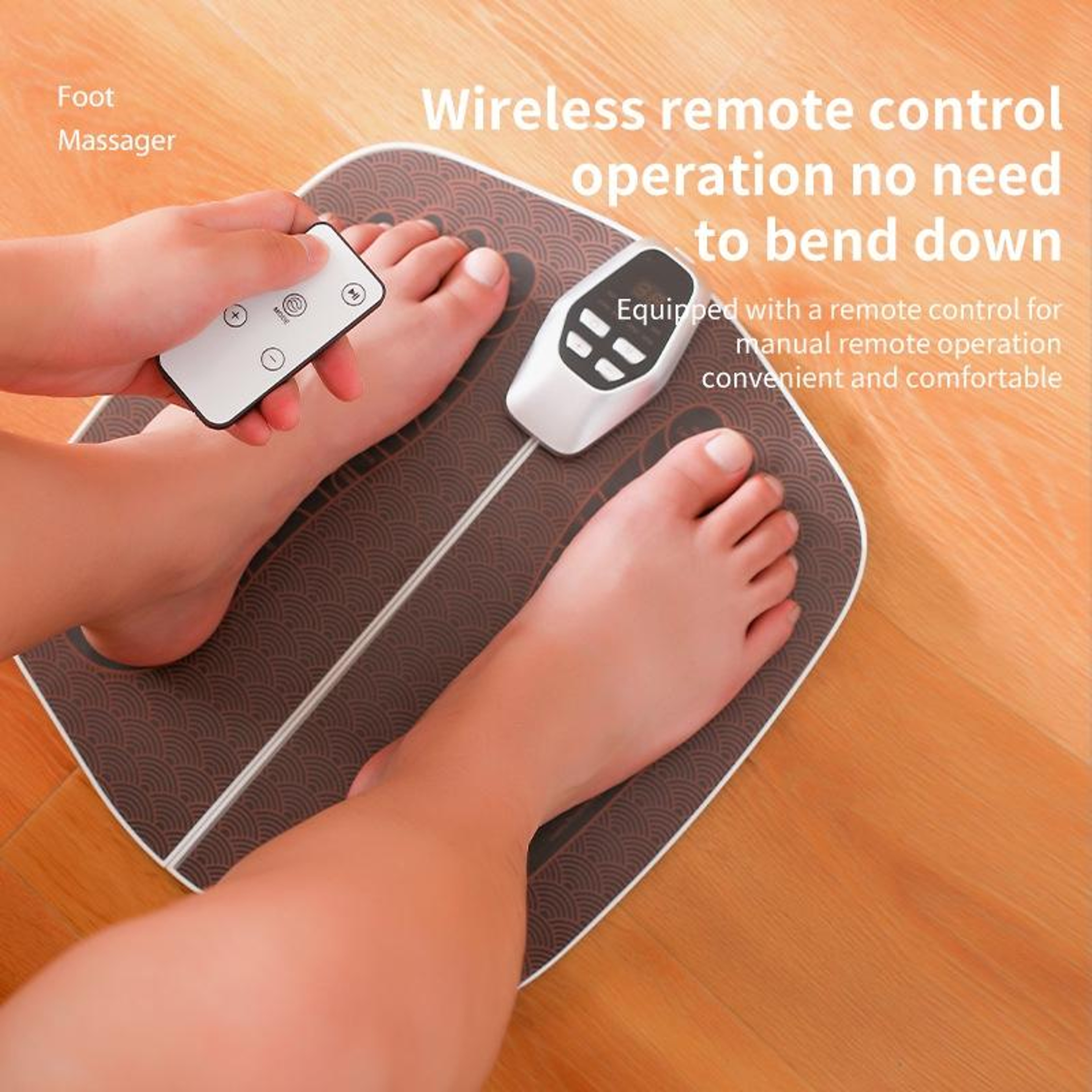 EMS Foot Massager Pad Foldable Foot Massage Mat With Remote Microcurrent Foot Massager 6