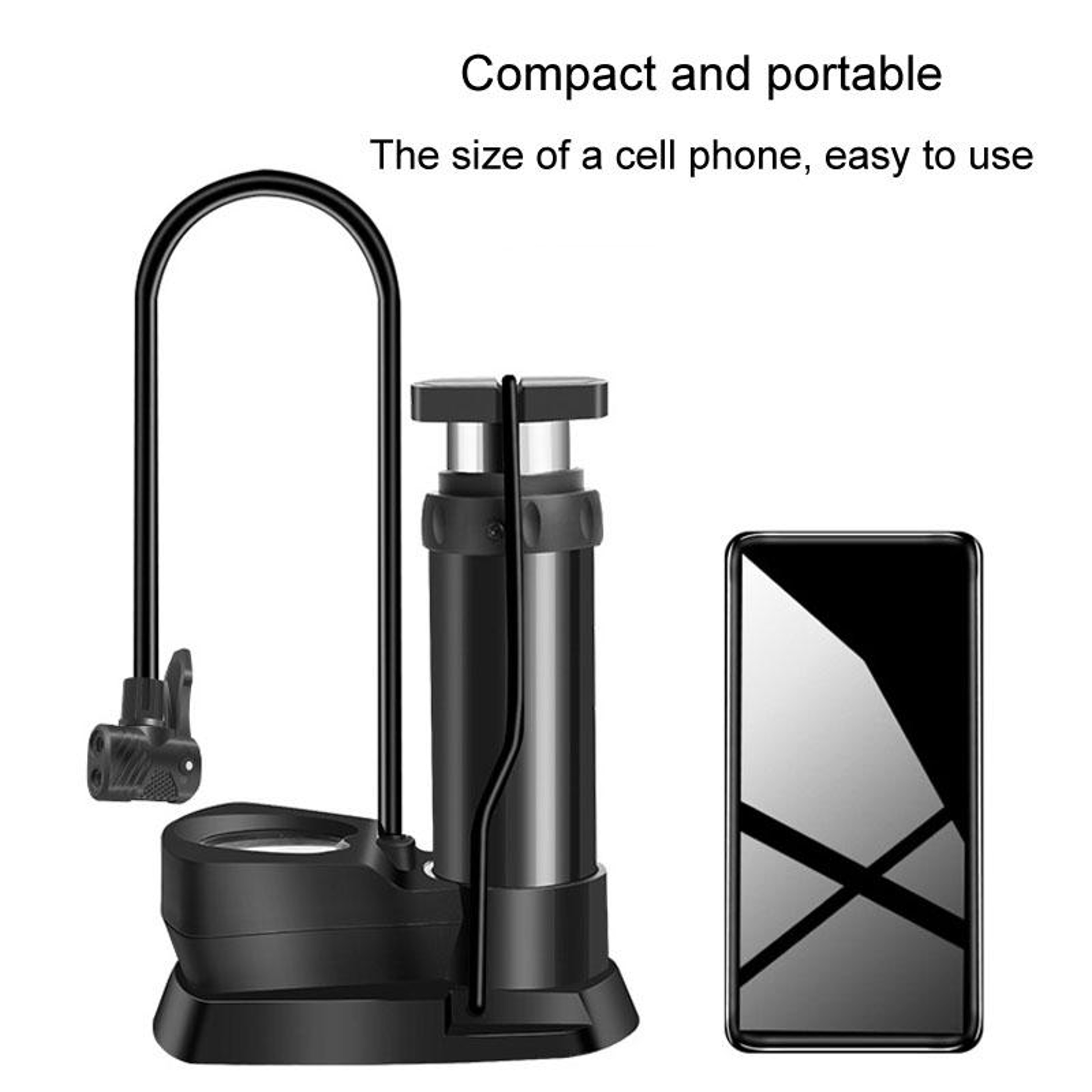 Portable Foot Tire Pump with Pressure Gauge for Car Motorcycle Bicycle Universal Valve Inflator – view 9