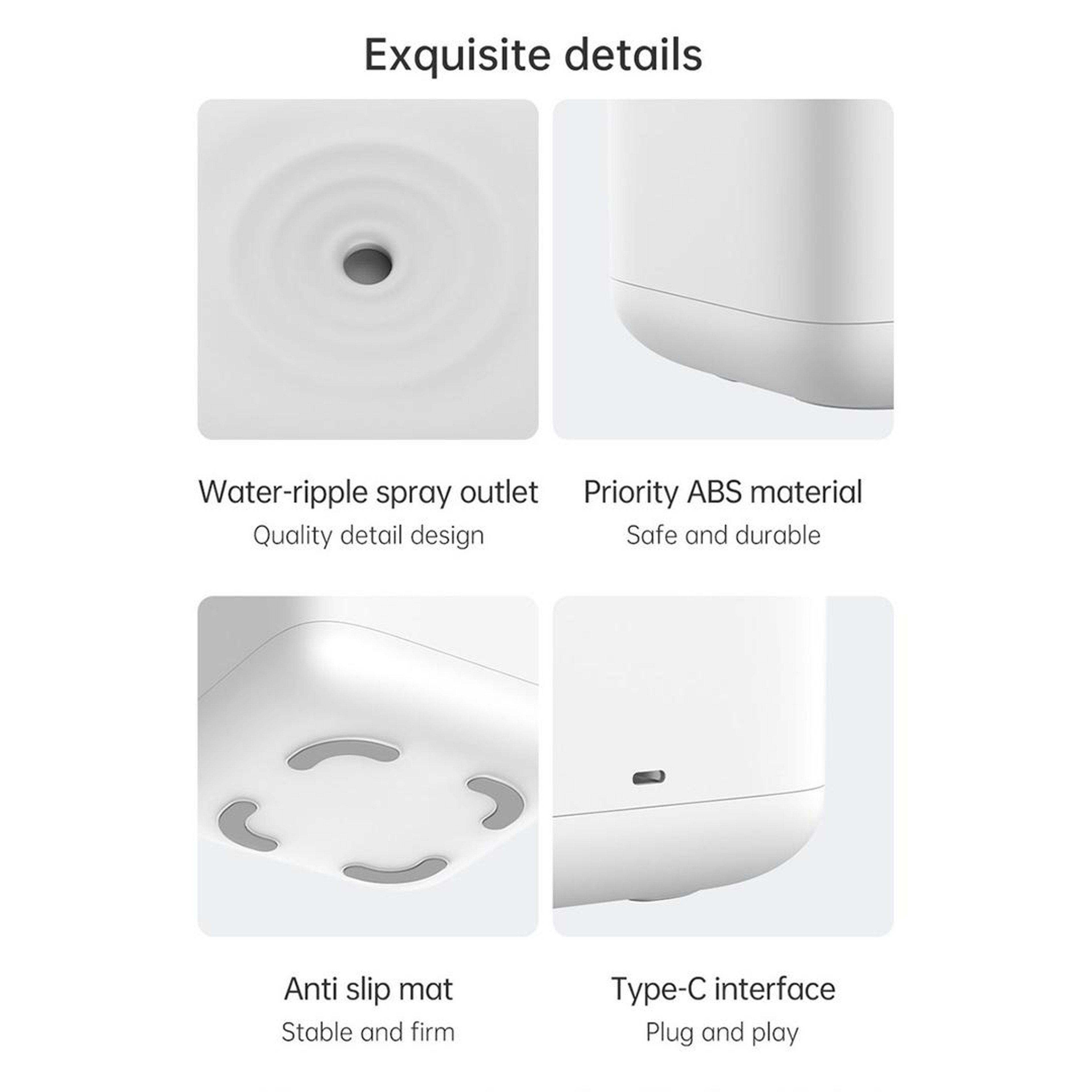 Anti Gravity Water Drop Humidifier With LED Desktop Humidifier Cool Mist Air Moisturizer 6