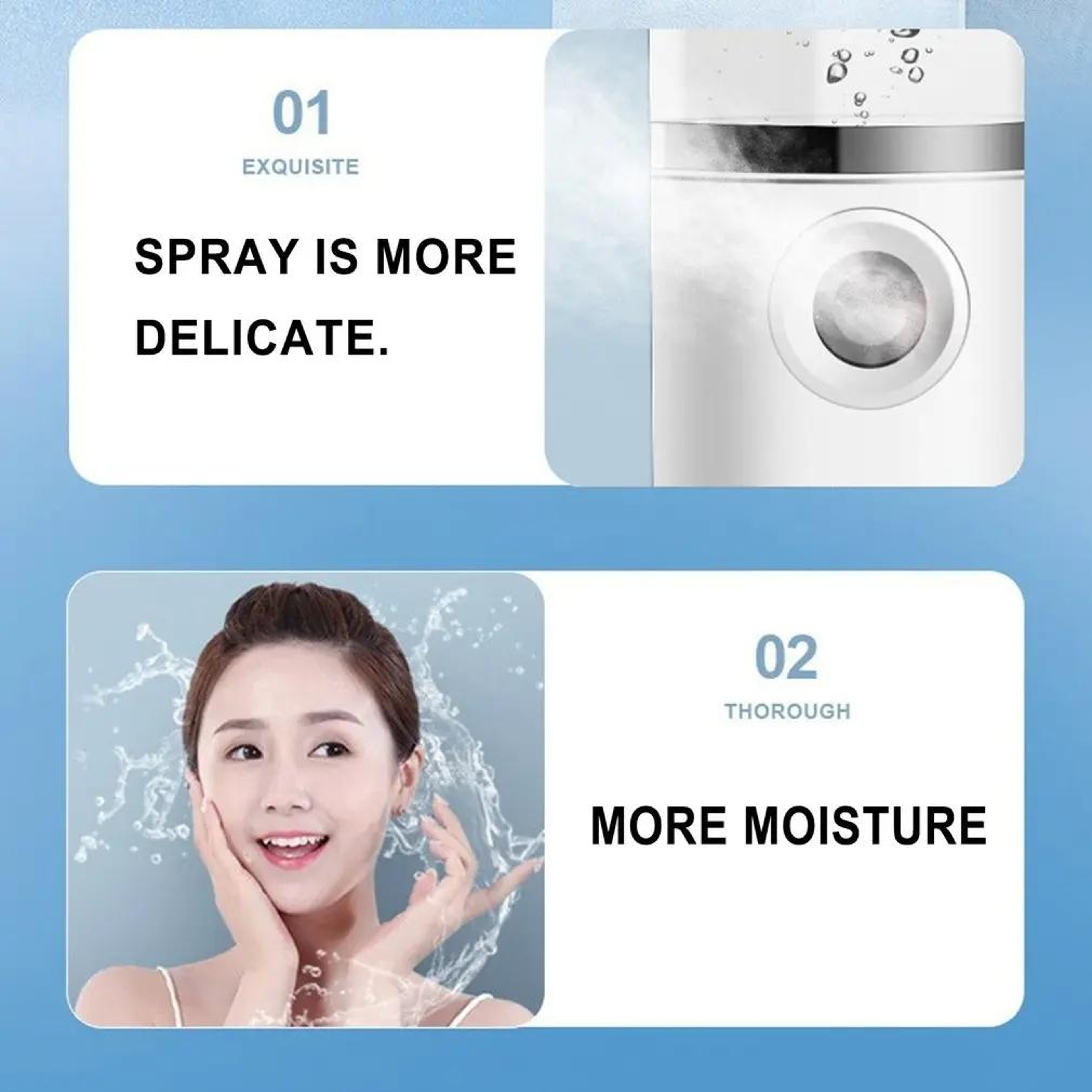 Portable Nano Facial Mist Sprayer USB Rechargeable Mini Face Humidifier 30ml Hydration Steamer 7
