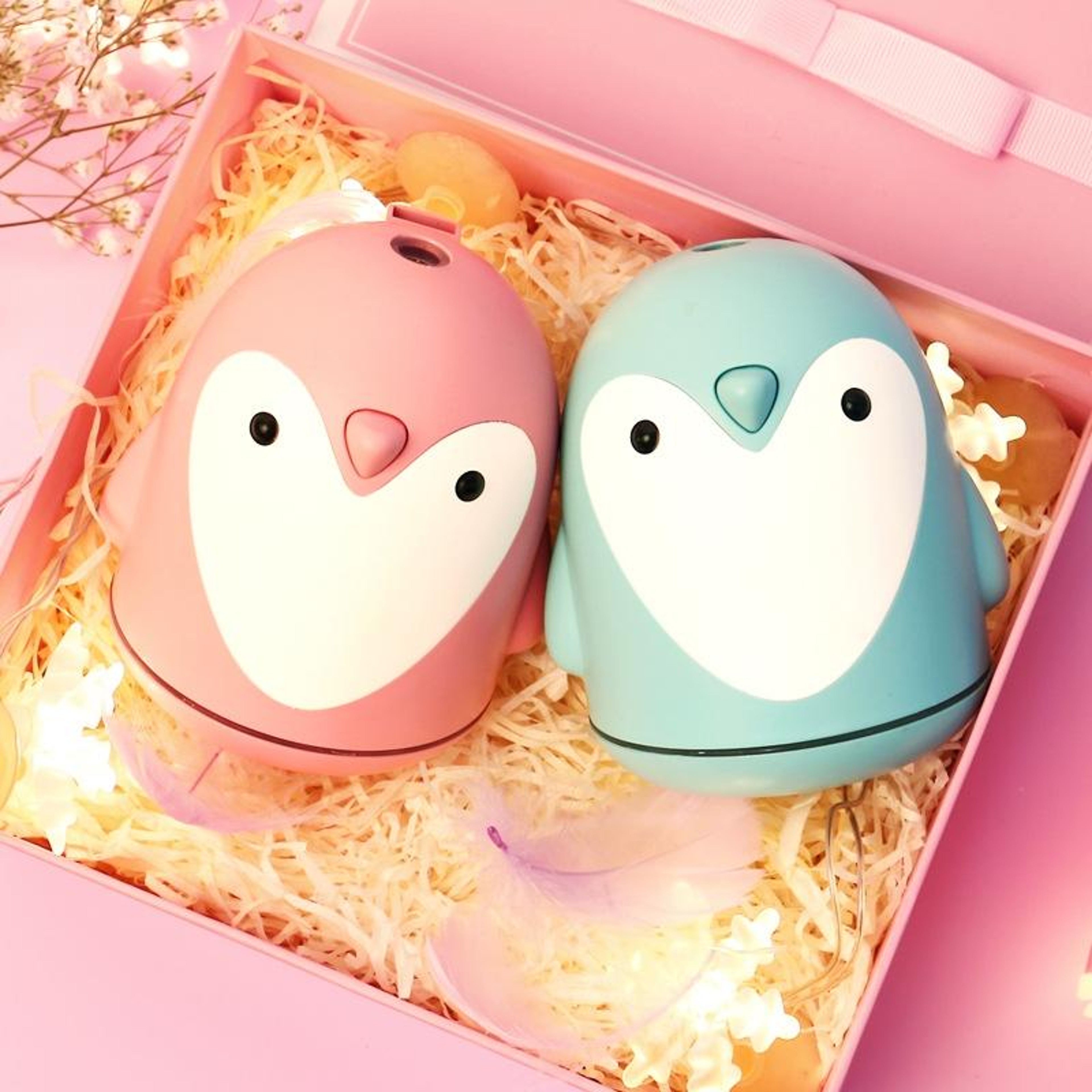 Cute Penguin USB Humidifier 220ml Aroma Diffuser Mini Air Mist Maker With 7 Color Night Light 5