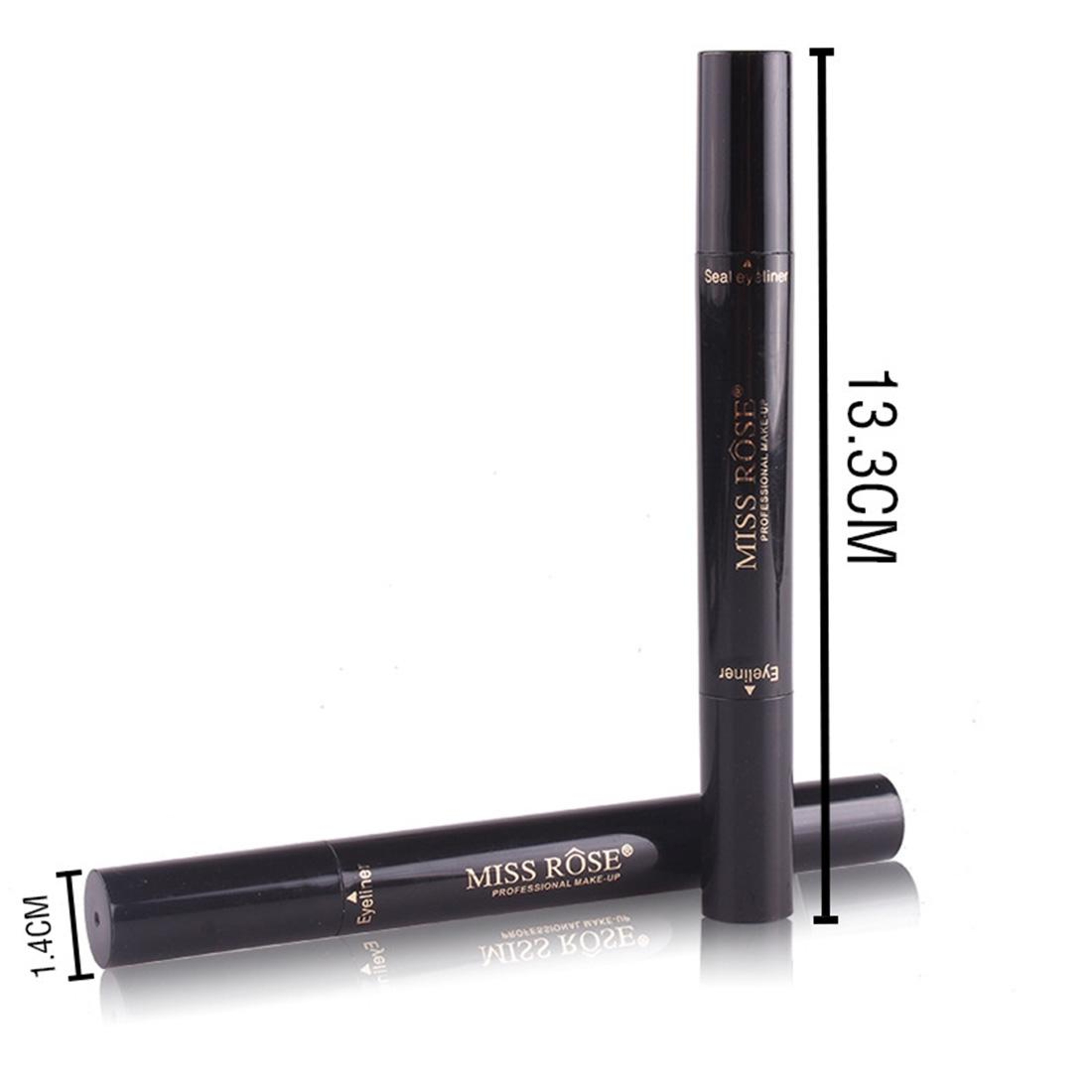2 In 1 Waterproof Eyeliner Winged Eyeliner Stamp Dual Head Quick Dry Smudge Proof Black Pen 3
