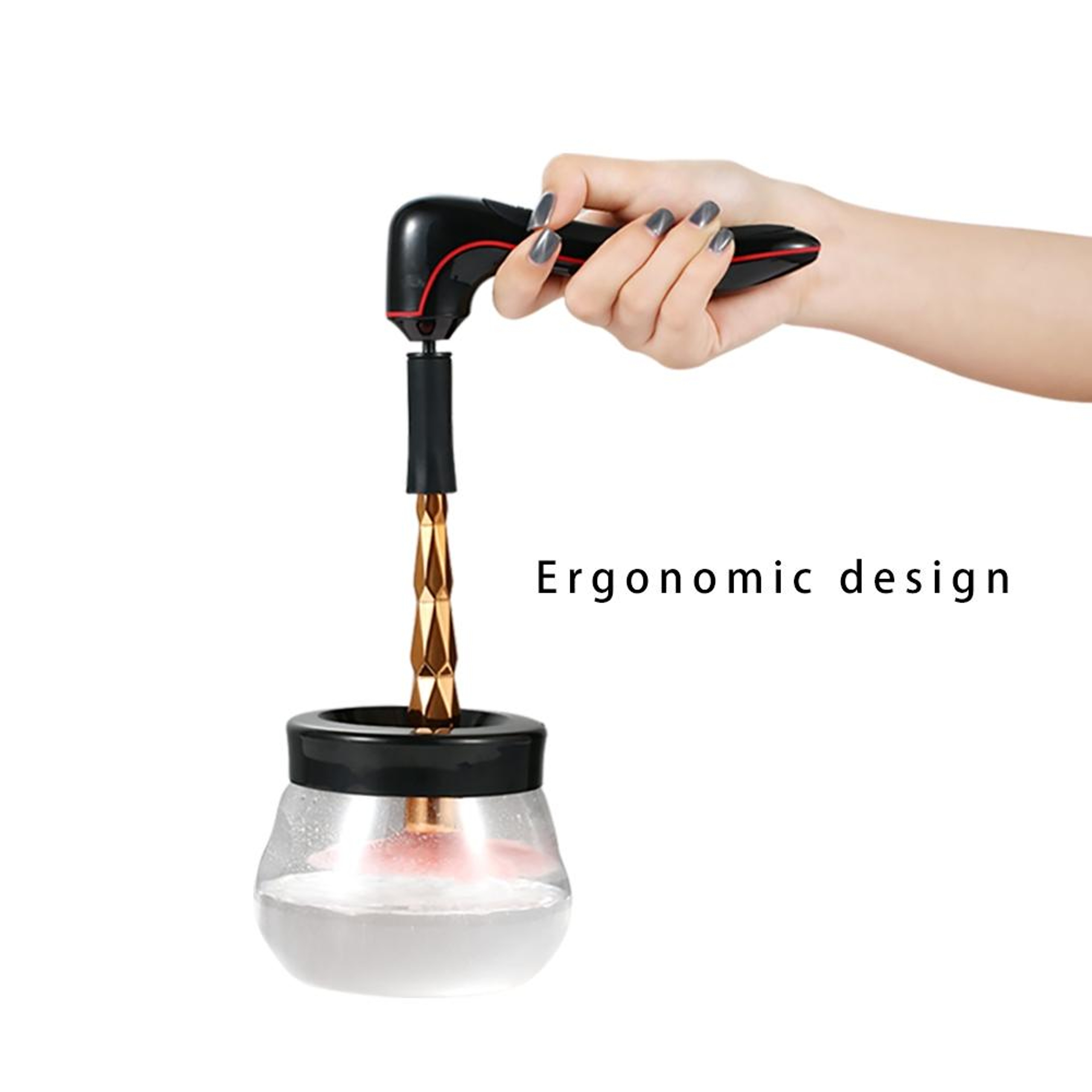 USB Rechargeable Makeup Brush Cleaner Automatic Brush Cleaning Machine with Fast Drying Base – view 8