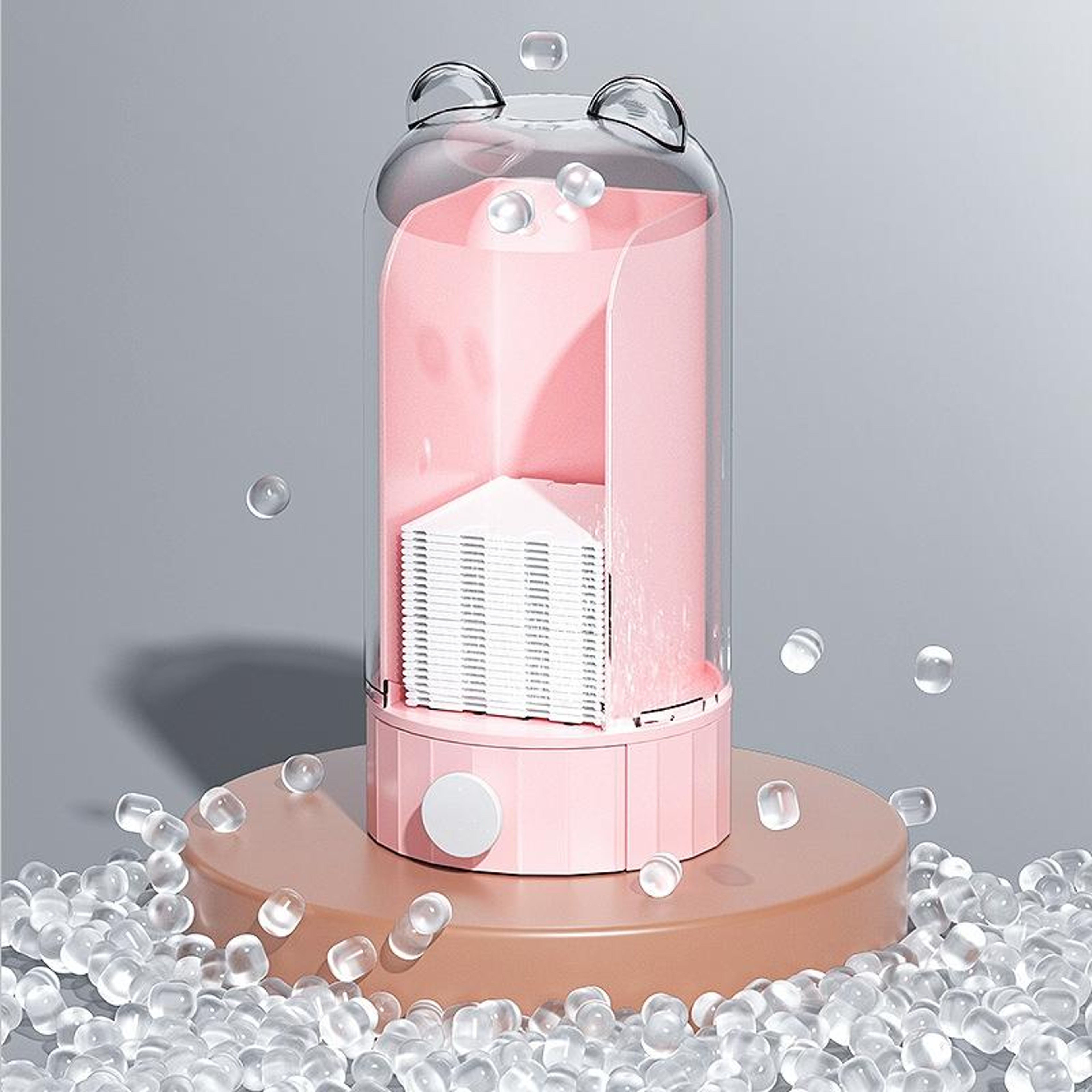 Automatic Cotton Pad Dispenser Wall Mounted Transparent Cotton Pad Holder Makeup Organizer With 50  1