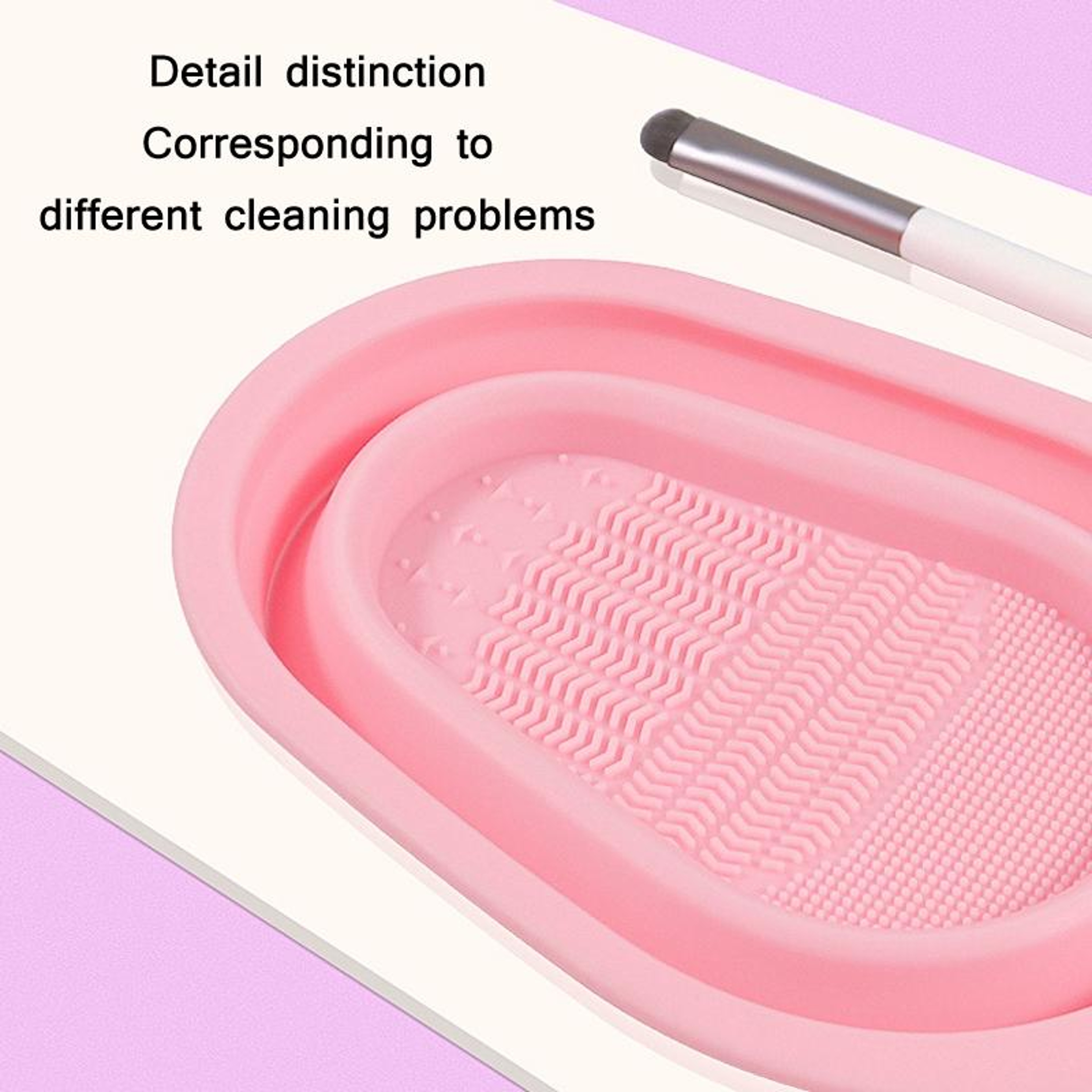 Silicone Makeup Brush Cleaner Pad With Foldable Design For Brushes And Beauty Puffs 2