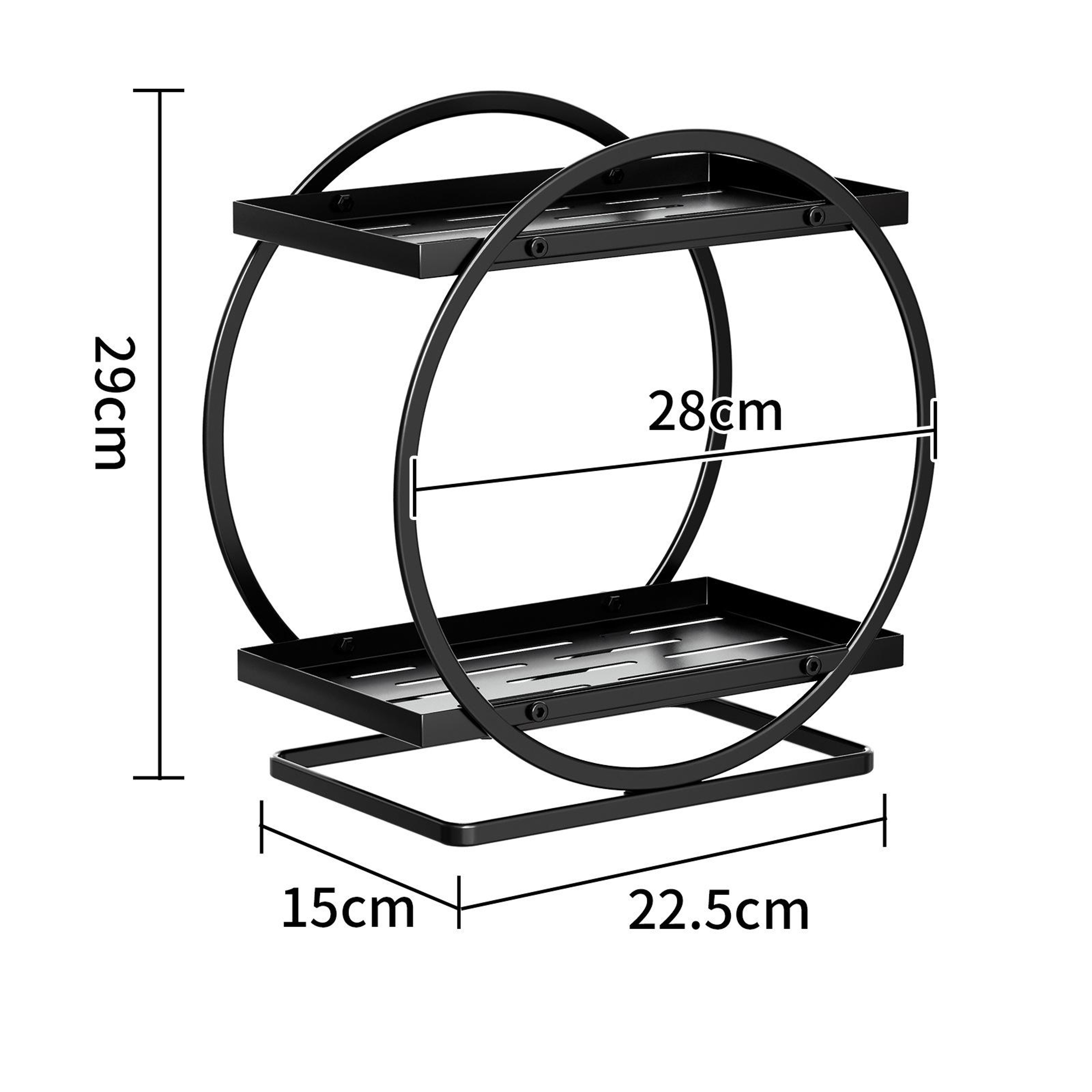 2 Tier Makeup Organizer Cosmetic Display Tray Iron Vanity Organizer For Bathroom And Dresser 1