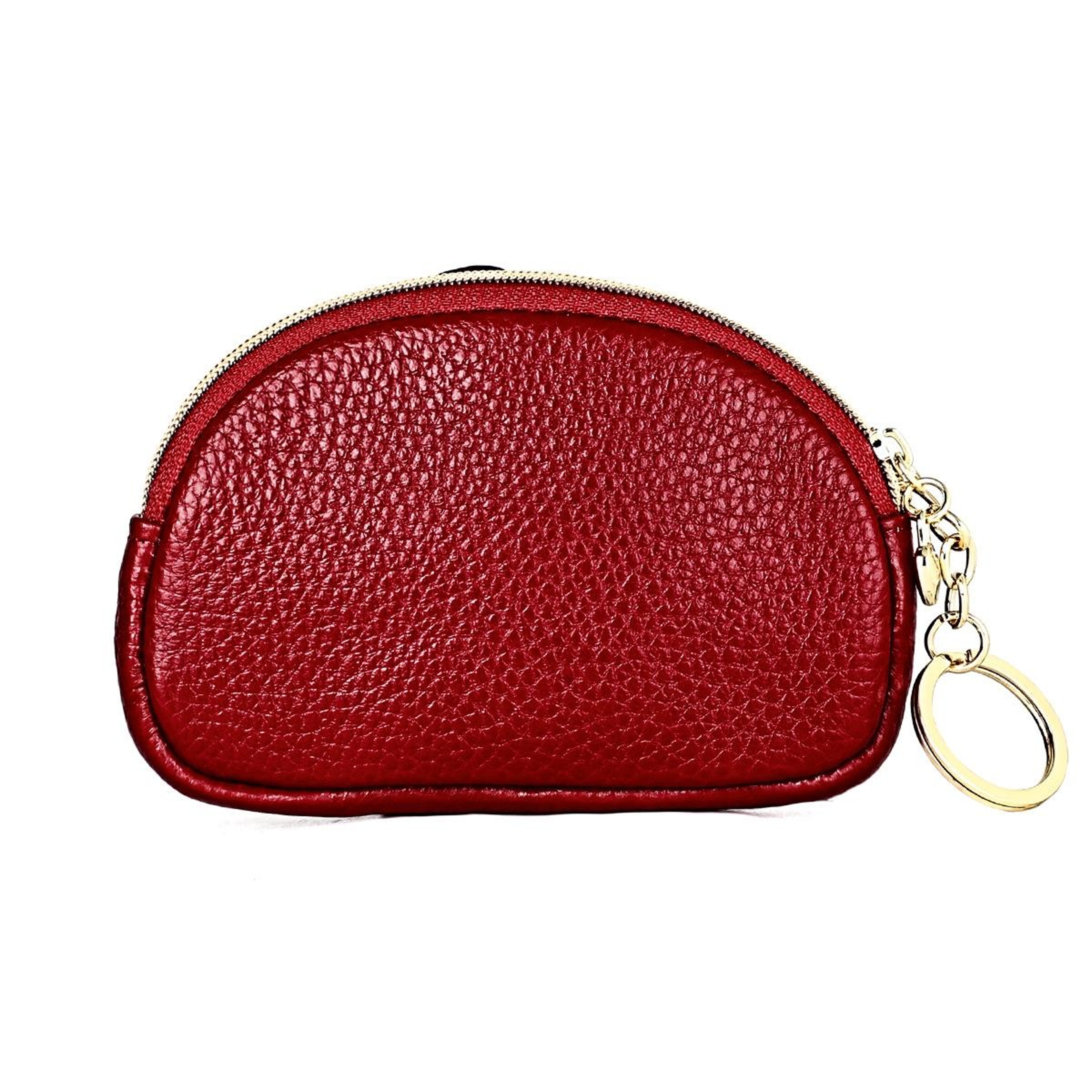 Genuine Leather Elephant Coin Purse For Women Soft Cowhide Zipper Mini Wallet 2