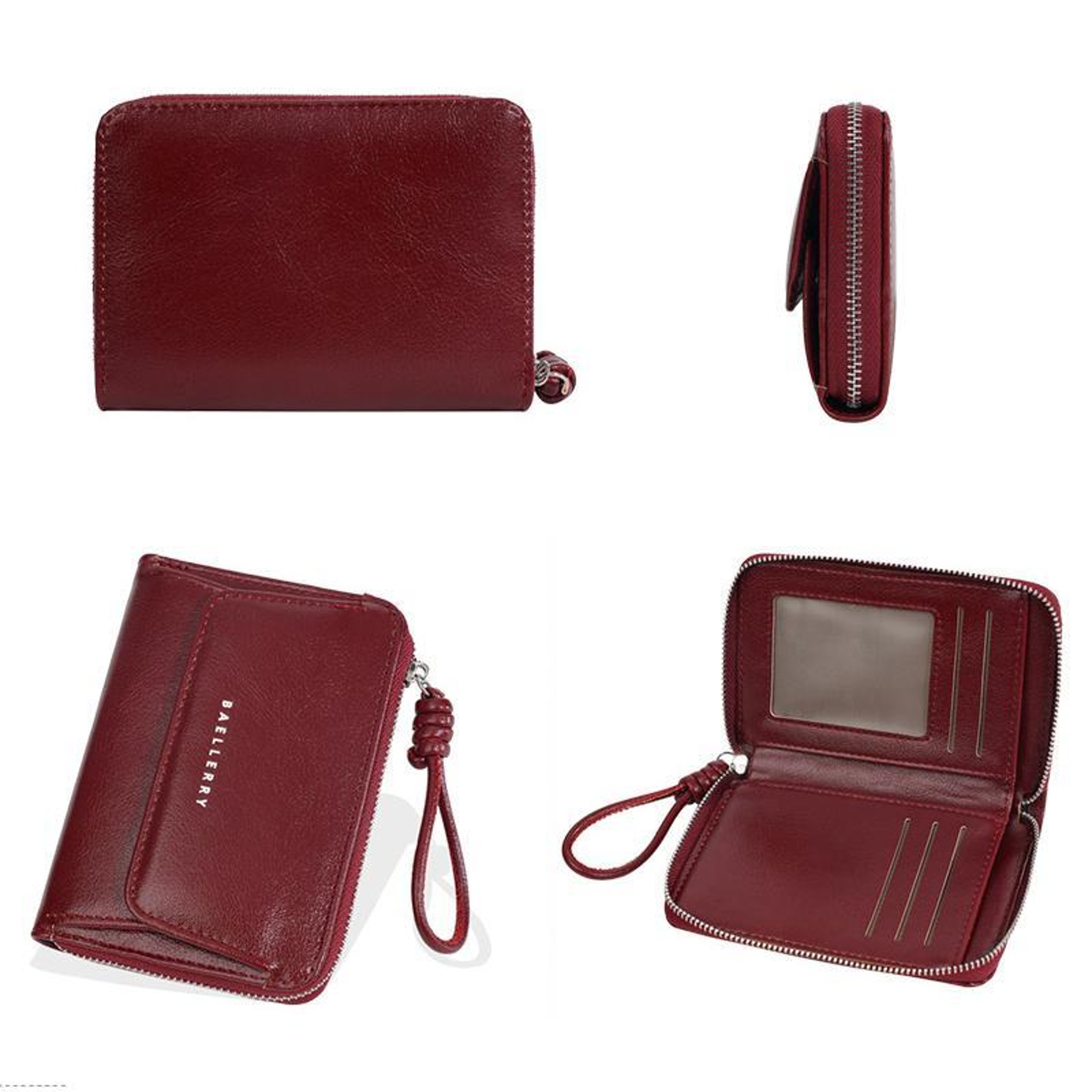 Womens Wallet Compact Bifold Wallet With Card Holder And Coin Pocket 5