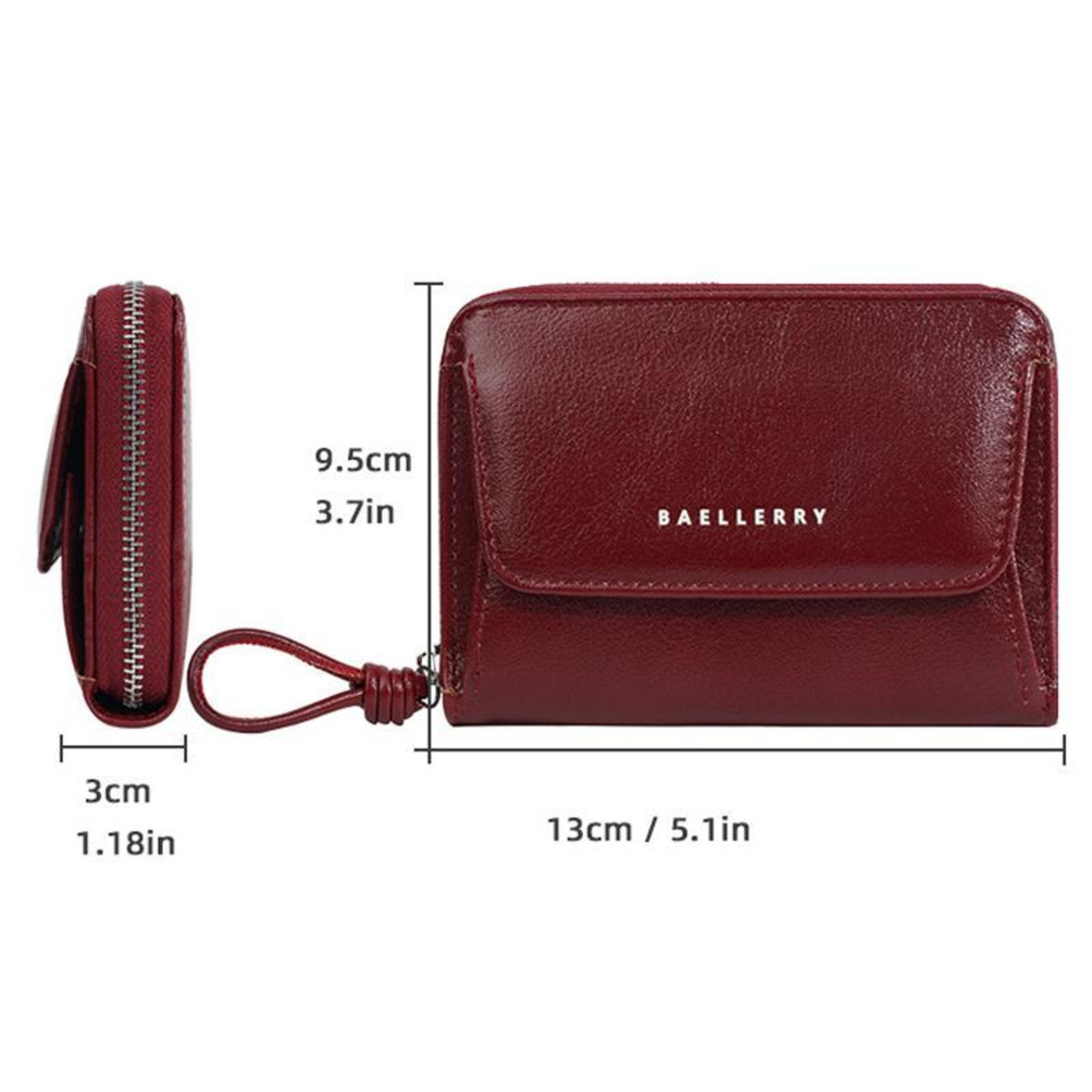 Womens Wallet Compact Bifold Wallet With Card Holder And Coin Pocket 6