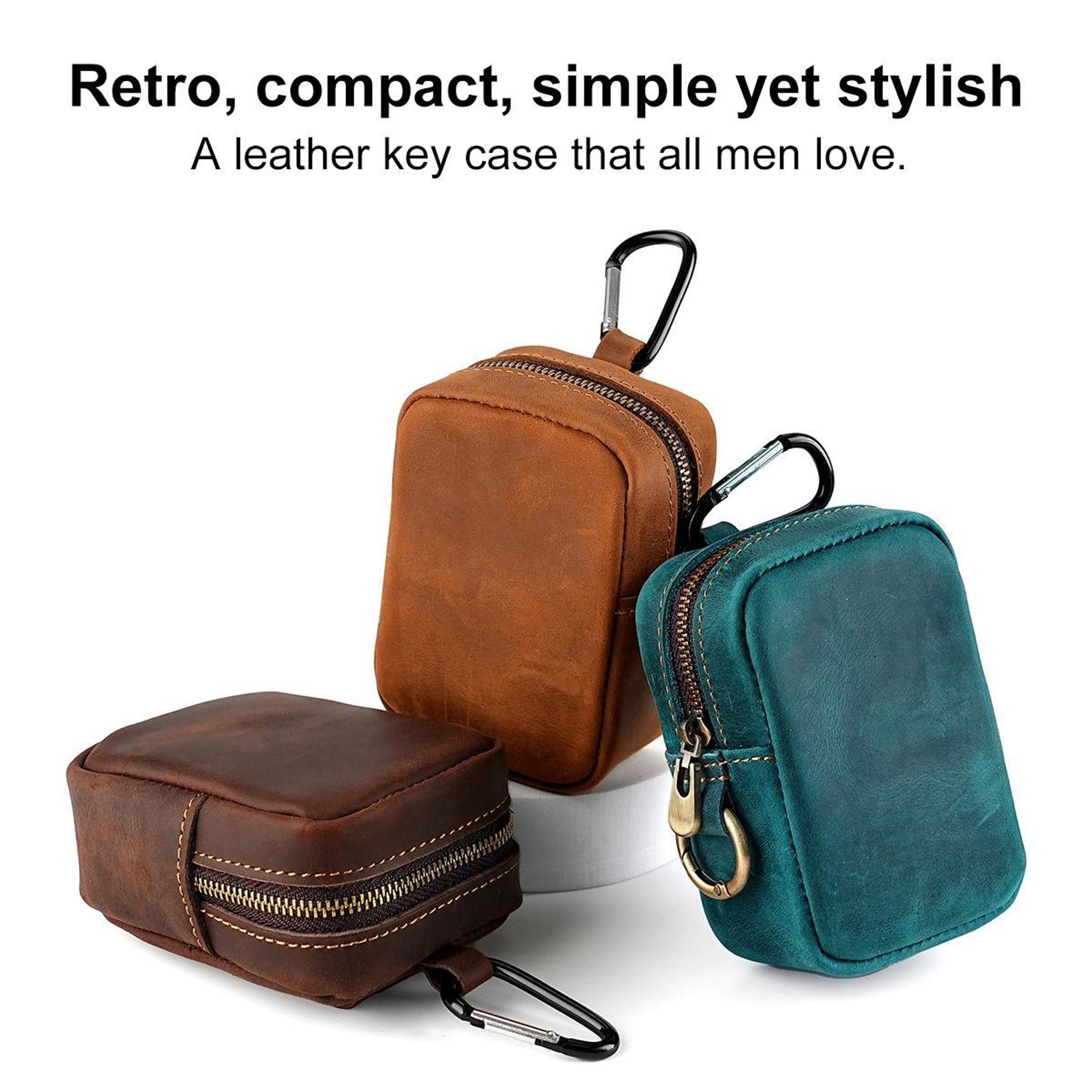 Crazy Horse Genuine Leather Waist Pouch Clip On Coin Purse for Keys Cash and Outdoor Everyday Carry – view 7