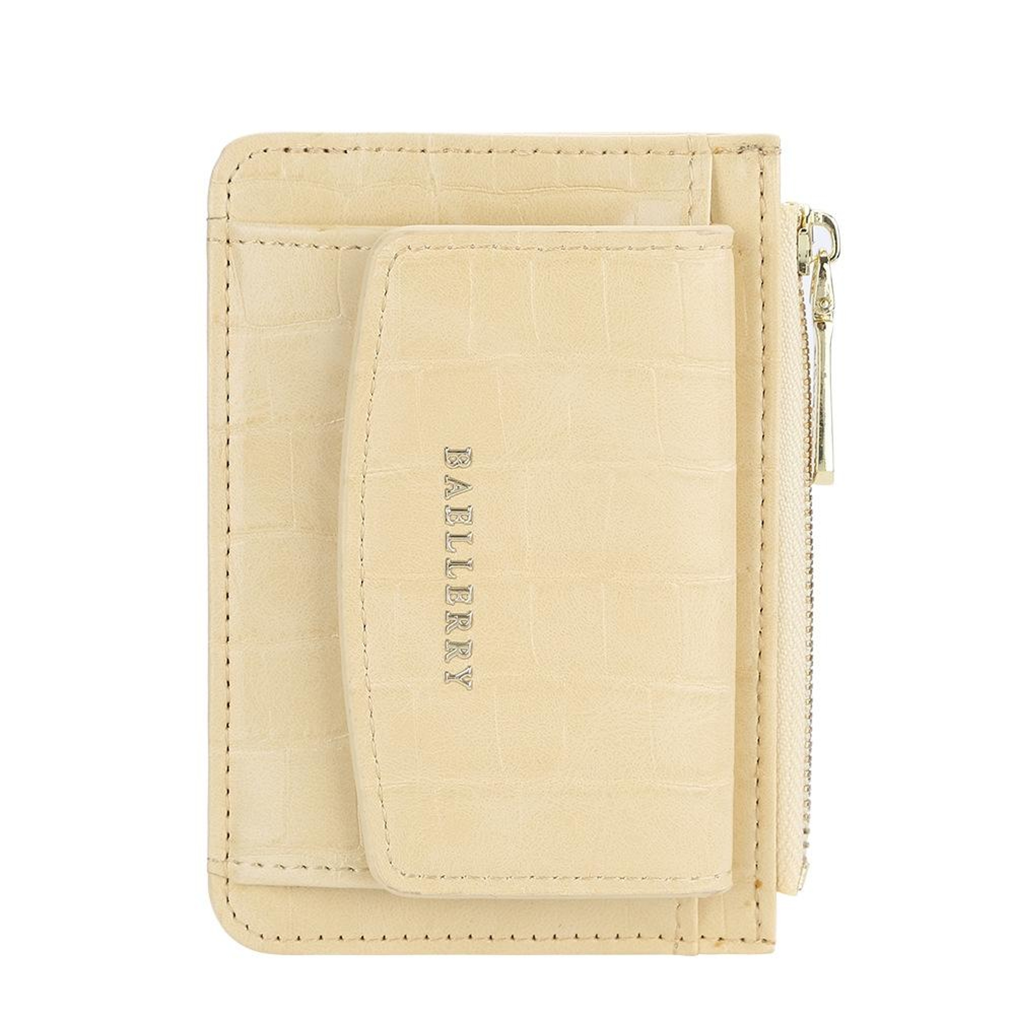 Crocodile Pattern Card Holder Wallet With Zipper Coin Purse Compact PU Leather Wallet 5