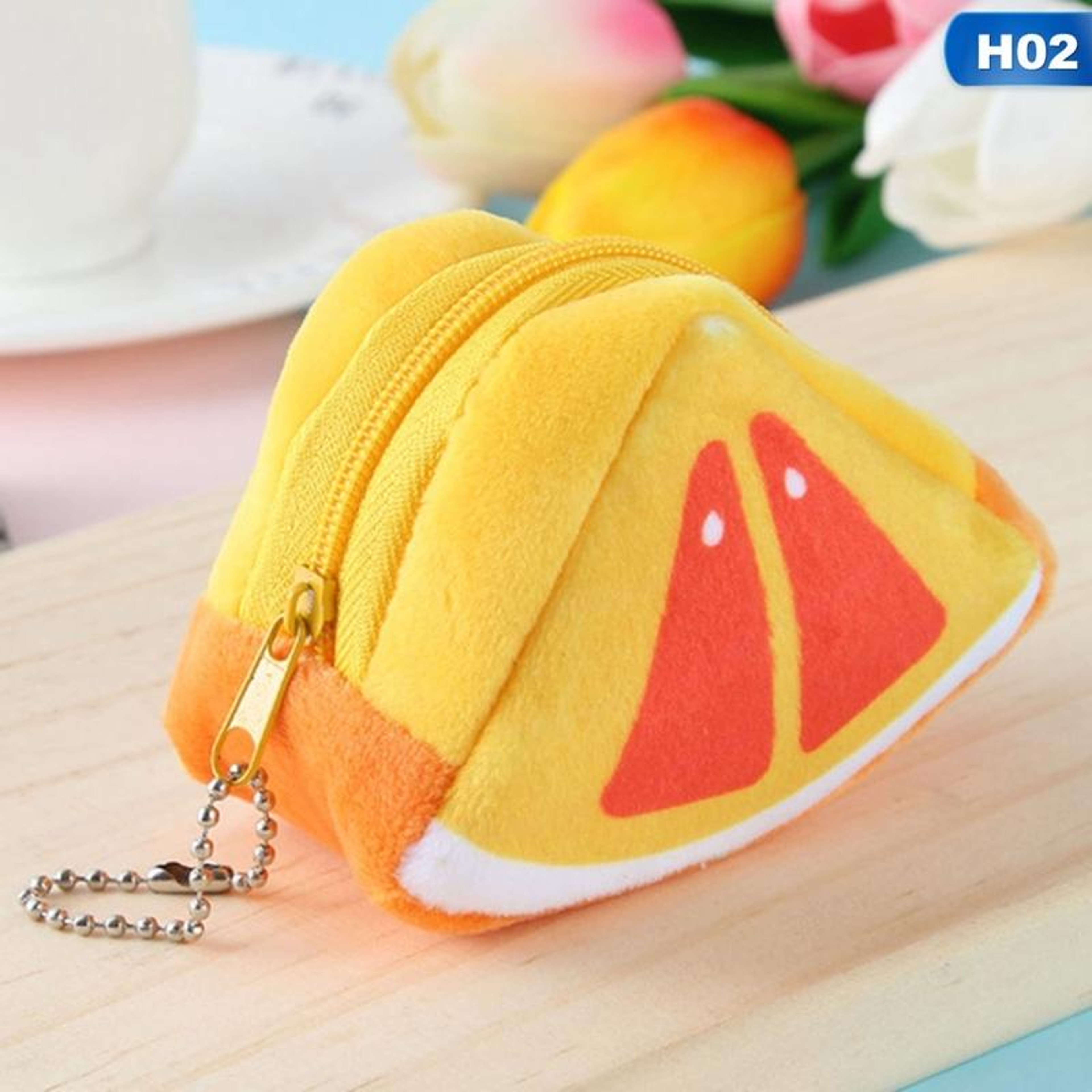 Cute Plush Fruit Coin Purse Zipper Wallet Mini Kawaii Change Pouch For Girls 4
