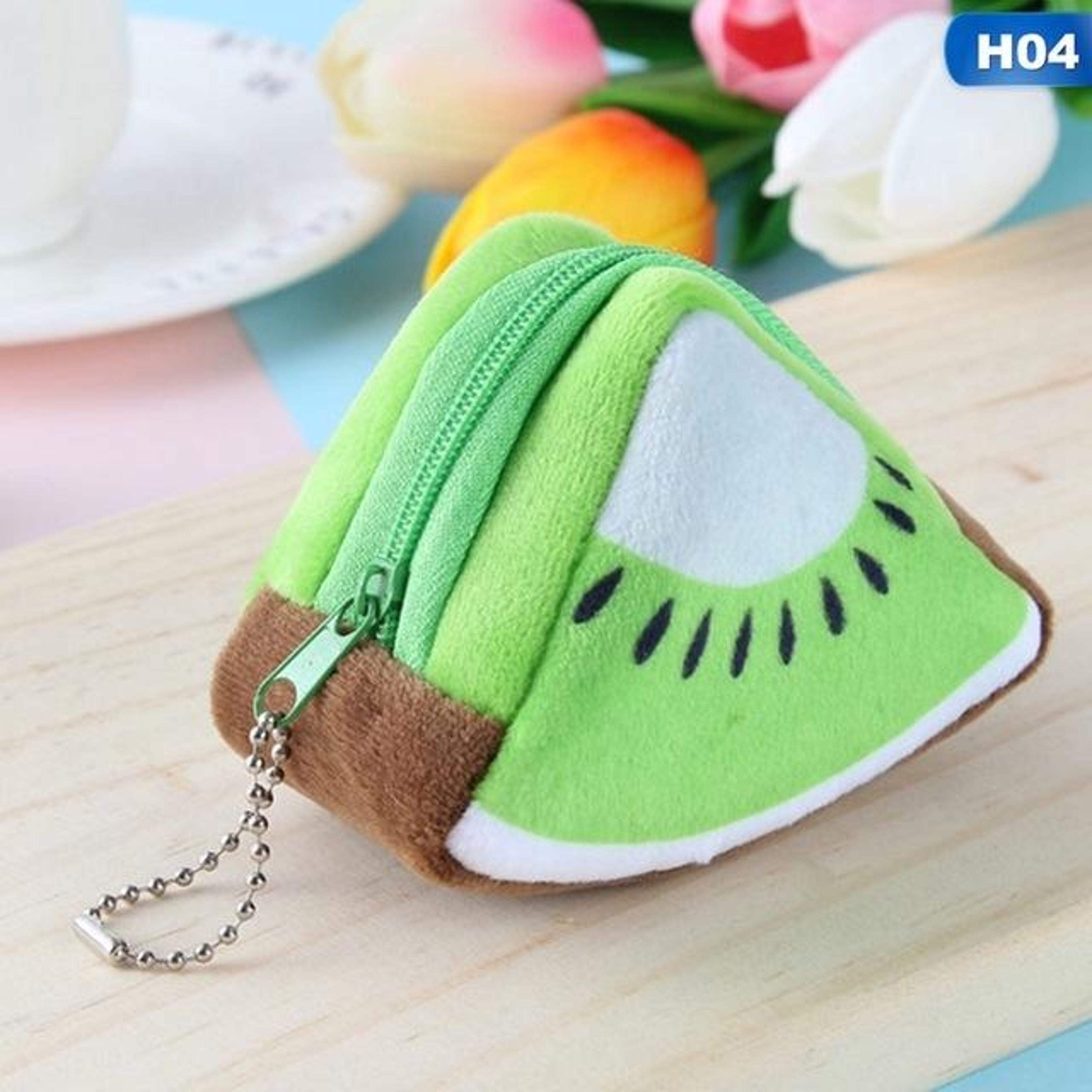 Cute Plush Fruit Coin Purse Zipper Wallet Mini Kawaii Change Pouch For Girls 6