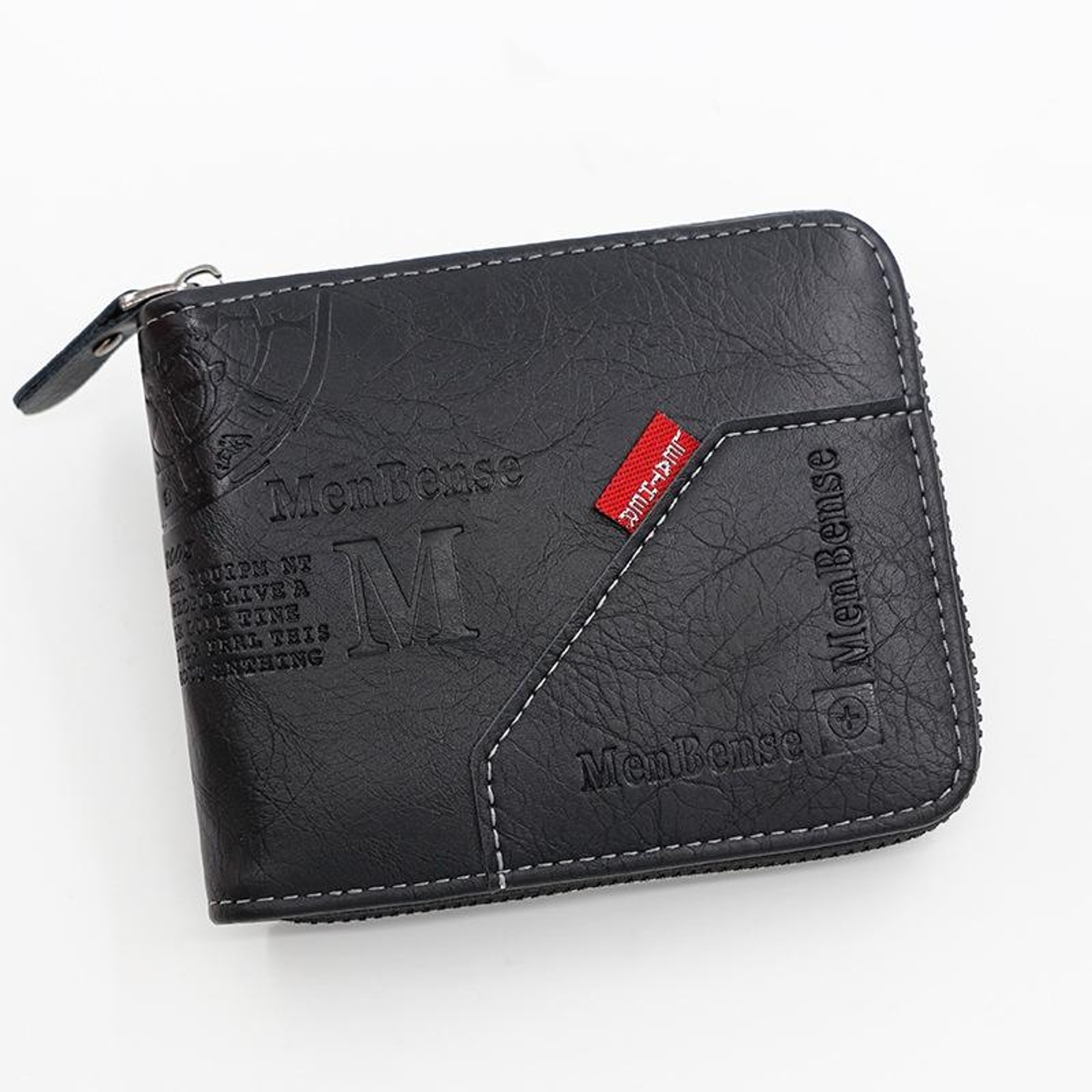 Mens Leather Wallet With Zipper Coin Pocket Multi Card Holder And Money Clip 11