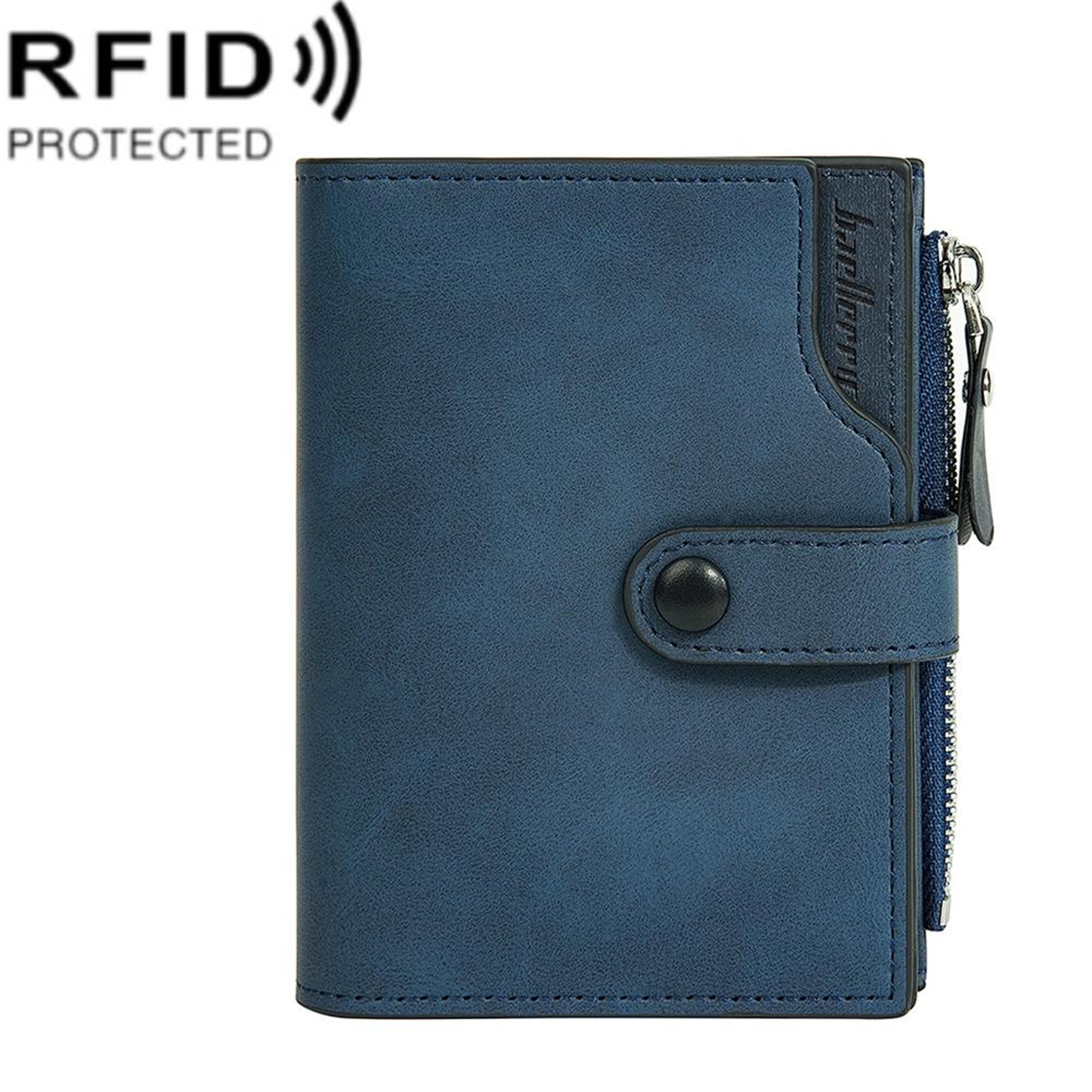 RFID Wallet Compact Trifold Wallet With Zipper Coin Purse And Card Holder 8