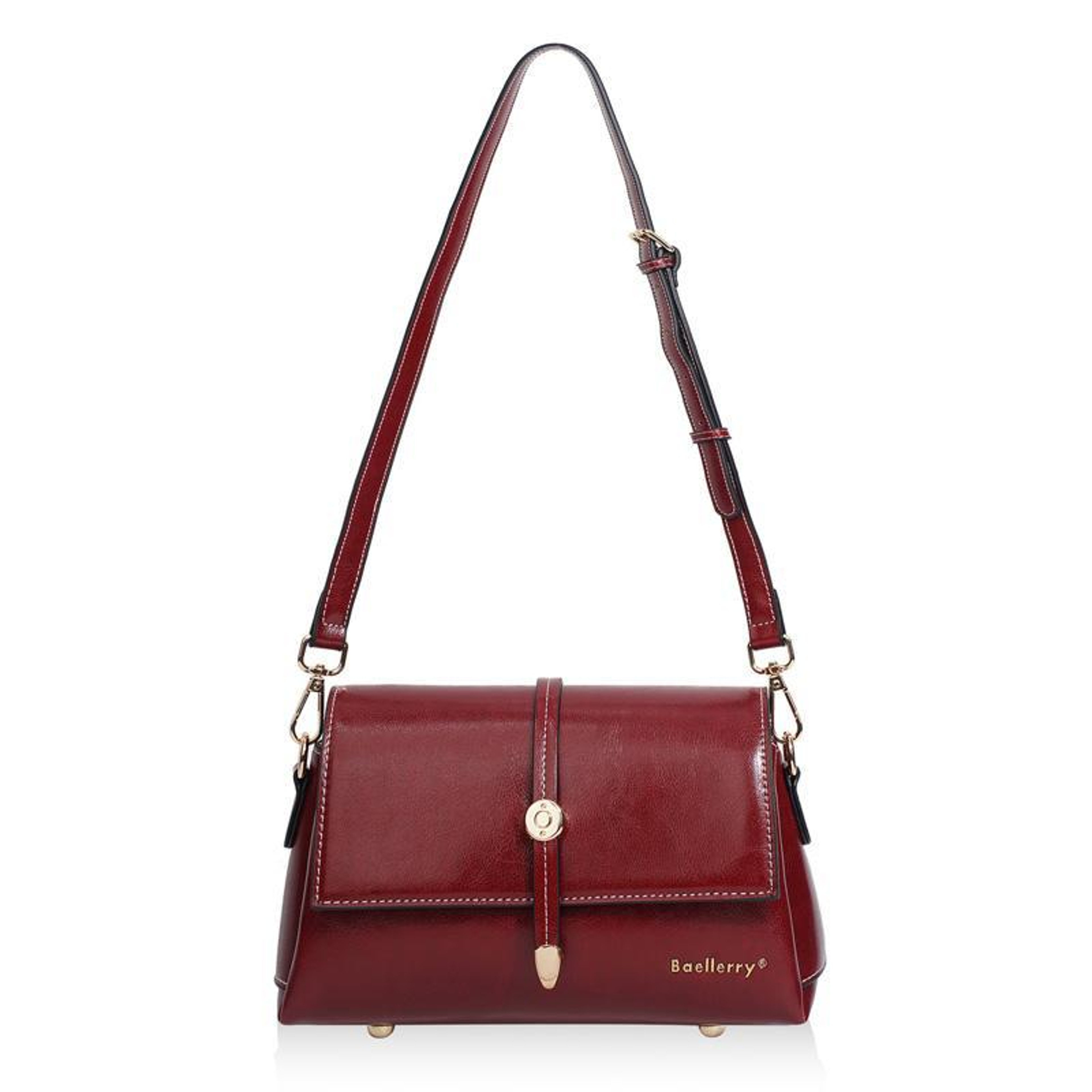 Vintage Crossbody Bag For Women Waxed PU Leather Small Square Shoulder Purse With Metal Buckle 7
