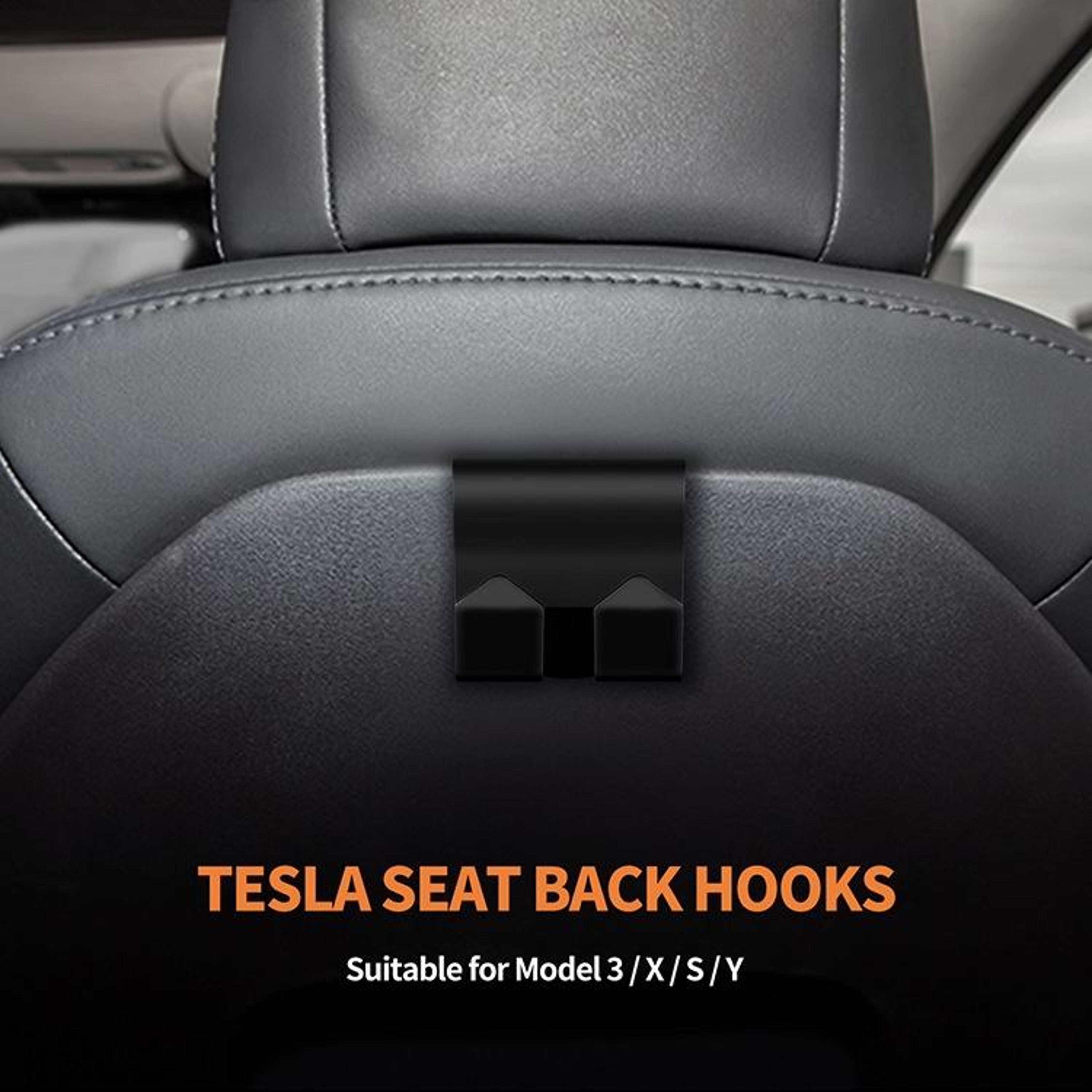Tesla Model 3 Y Rear Seat Headrest Hooks ABS Car Storage Organizer 2 PCS – view 5