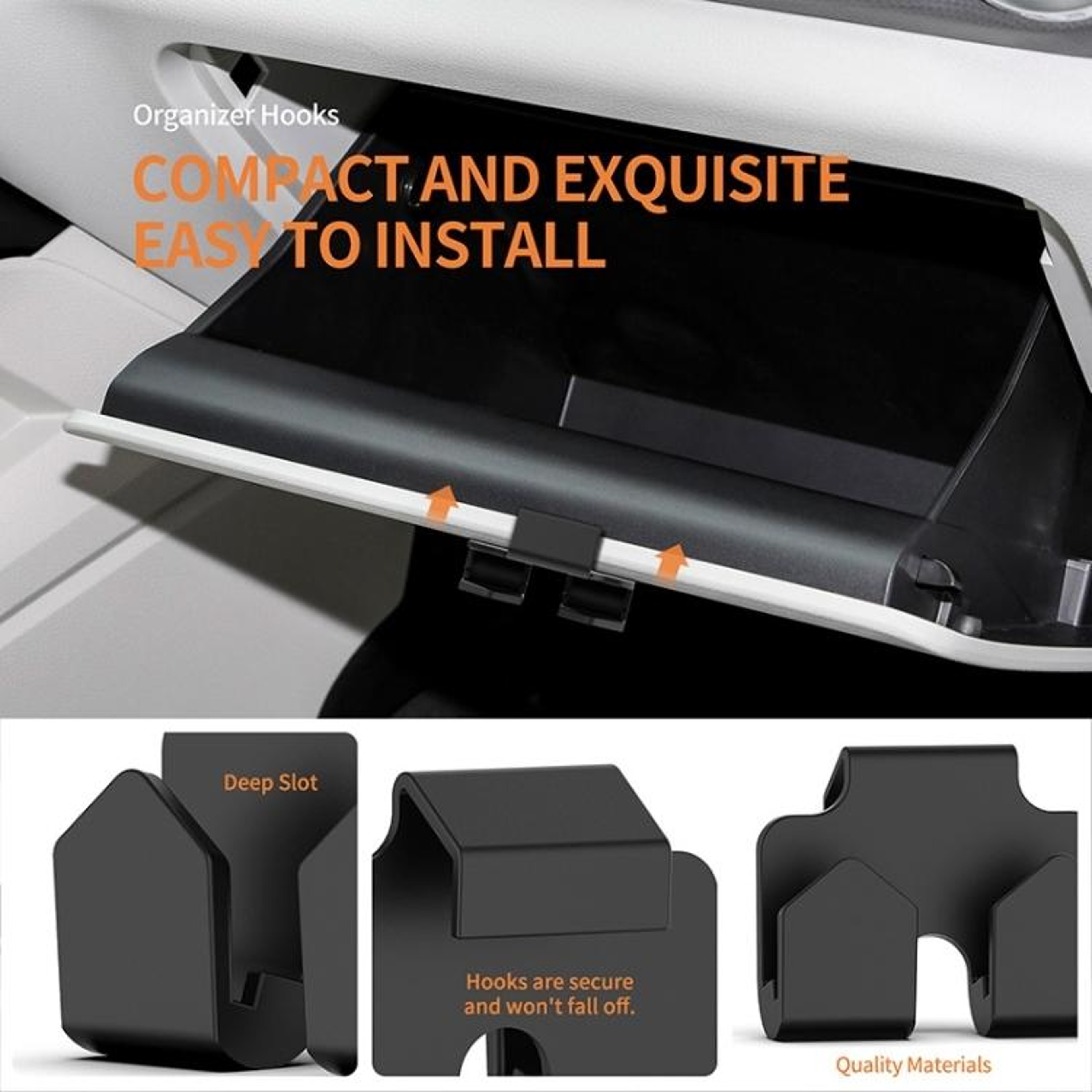 BYD Yuan Plus Front Seat Storage Hook 2 PCS ABS Car Seat Organizer Hooks – view 4