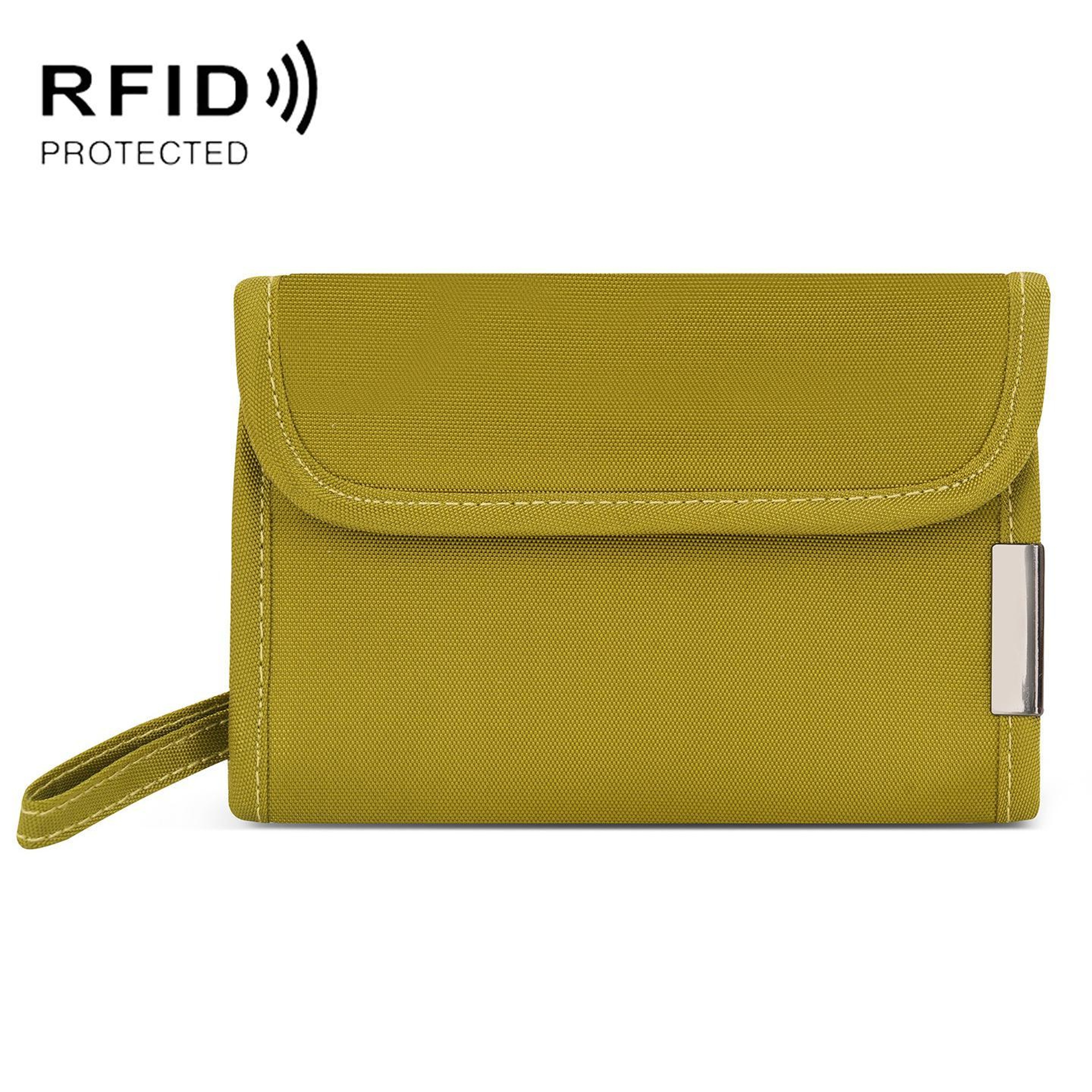 RFID Blocking Travel Card Holder Wallet With Coin Pouch And Passport Organizer 10
