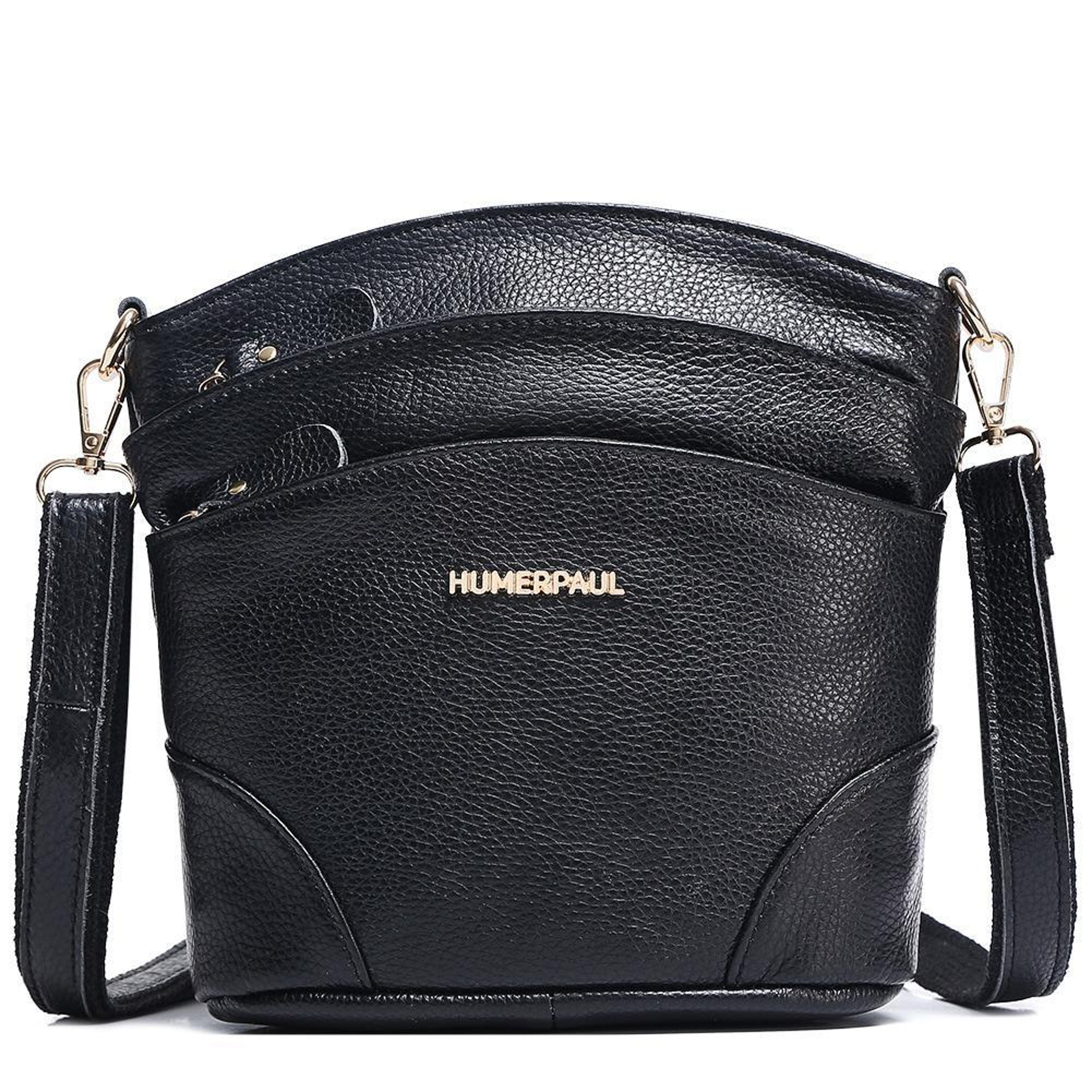 Women's Leather Shoulder Bag Large Capacity Crossbody Purse with Multi Compartment Zipper Design – view 7