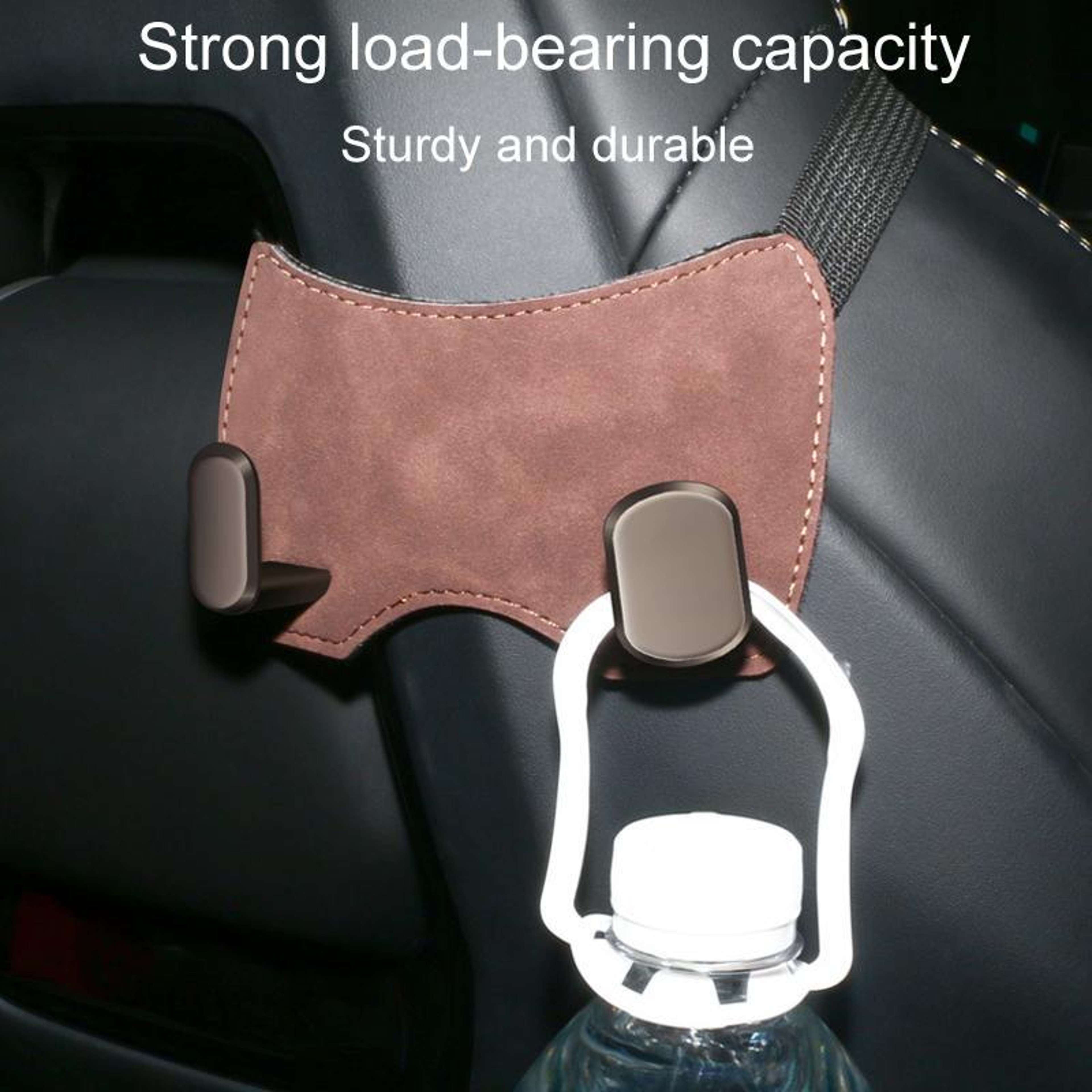 Luxury Fur Car Seat Storage Hook With 360 Rotating Double Metal Hooks For OnePiece Sports Headrests 5