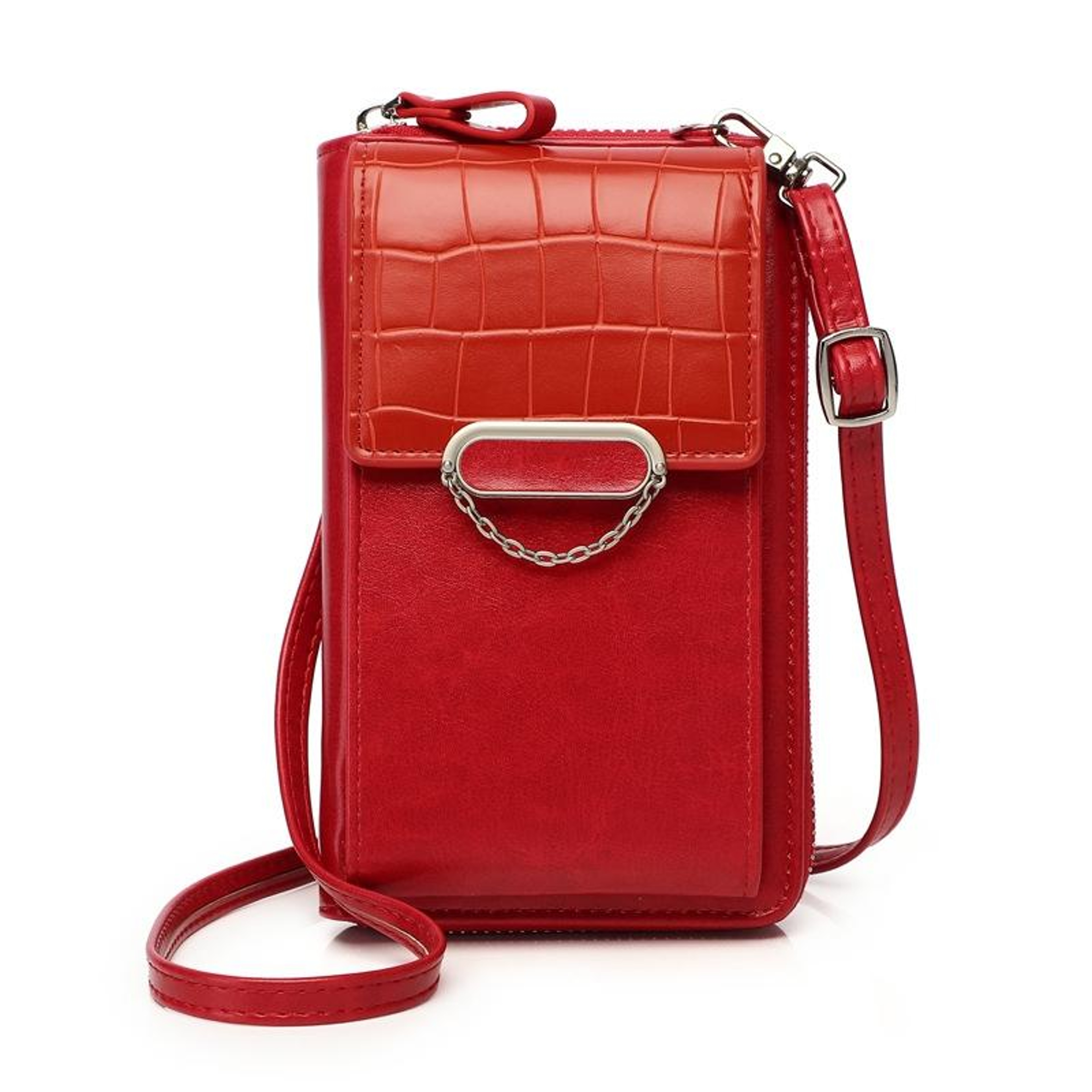 Womens Crossbody Phone Bag Large Capacity PU Leather Wallet Purse With Shoulder Strap 6