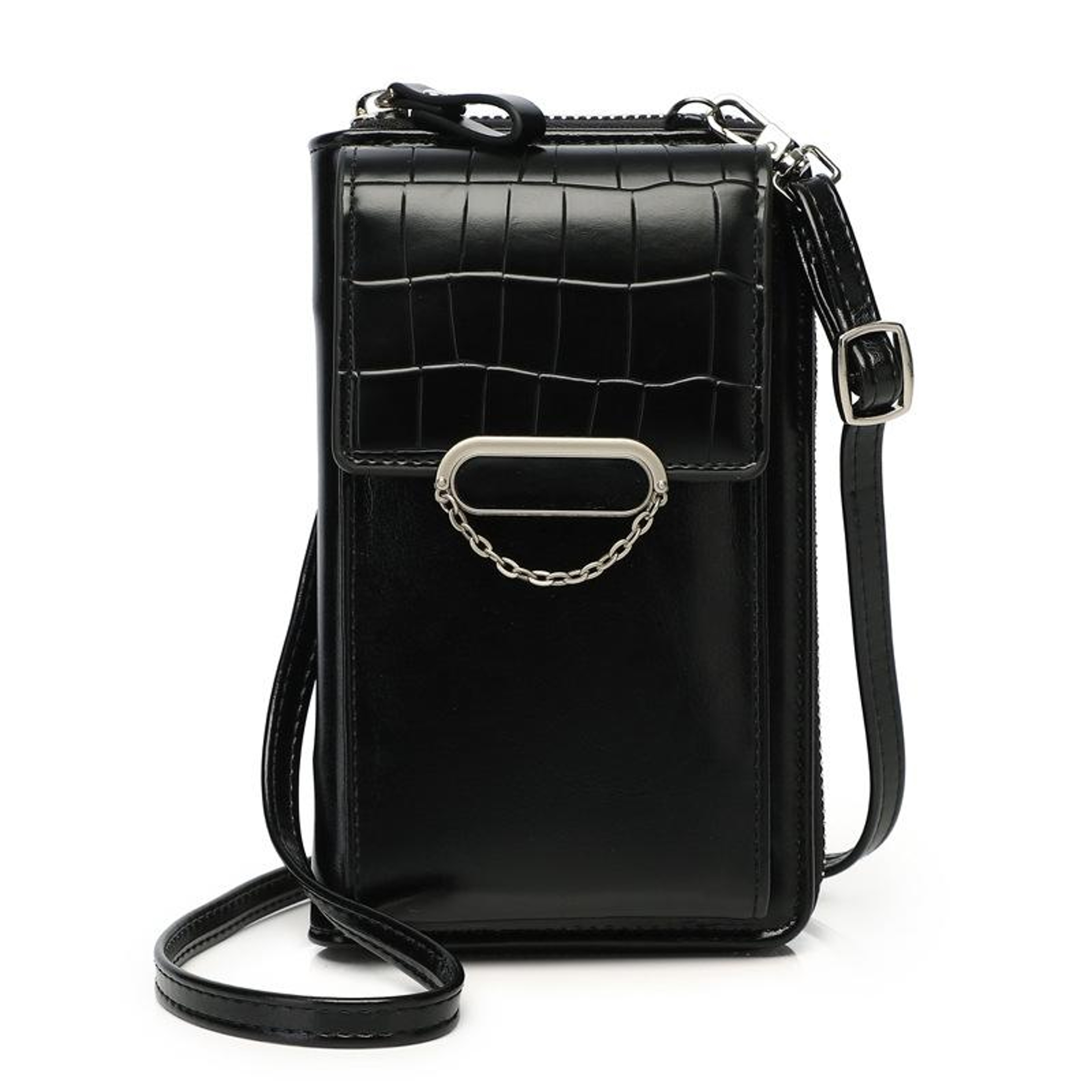Womens Crossbody Phone Bag Large Capacity PU Leather Wallet Purse With Shoulder Strap 7