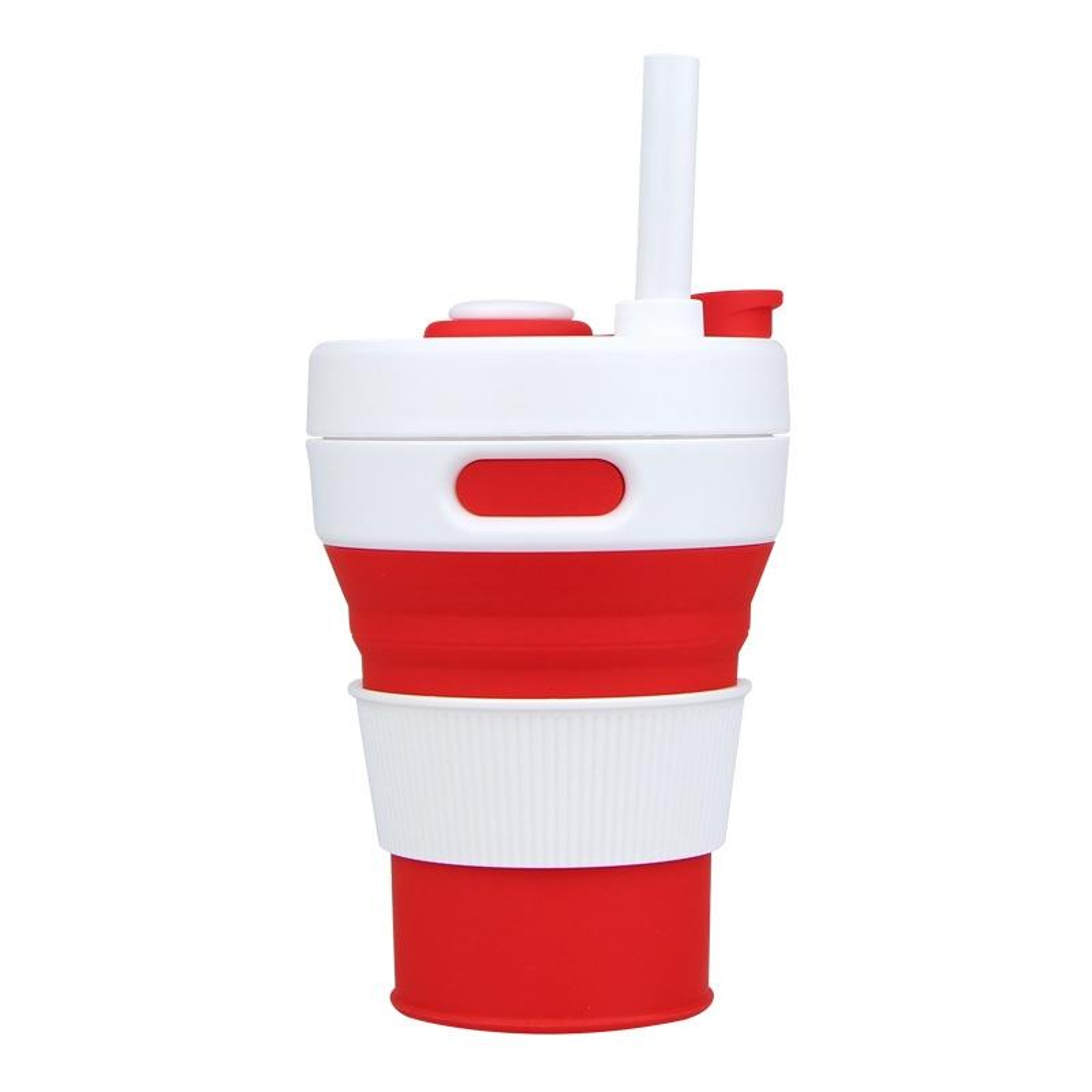 350ML Collapsible Silicone Cup With Straw Leakproof Portable Travel Mug For Hot And Cold Drinks 7