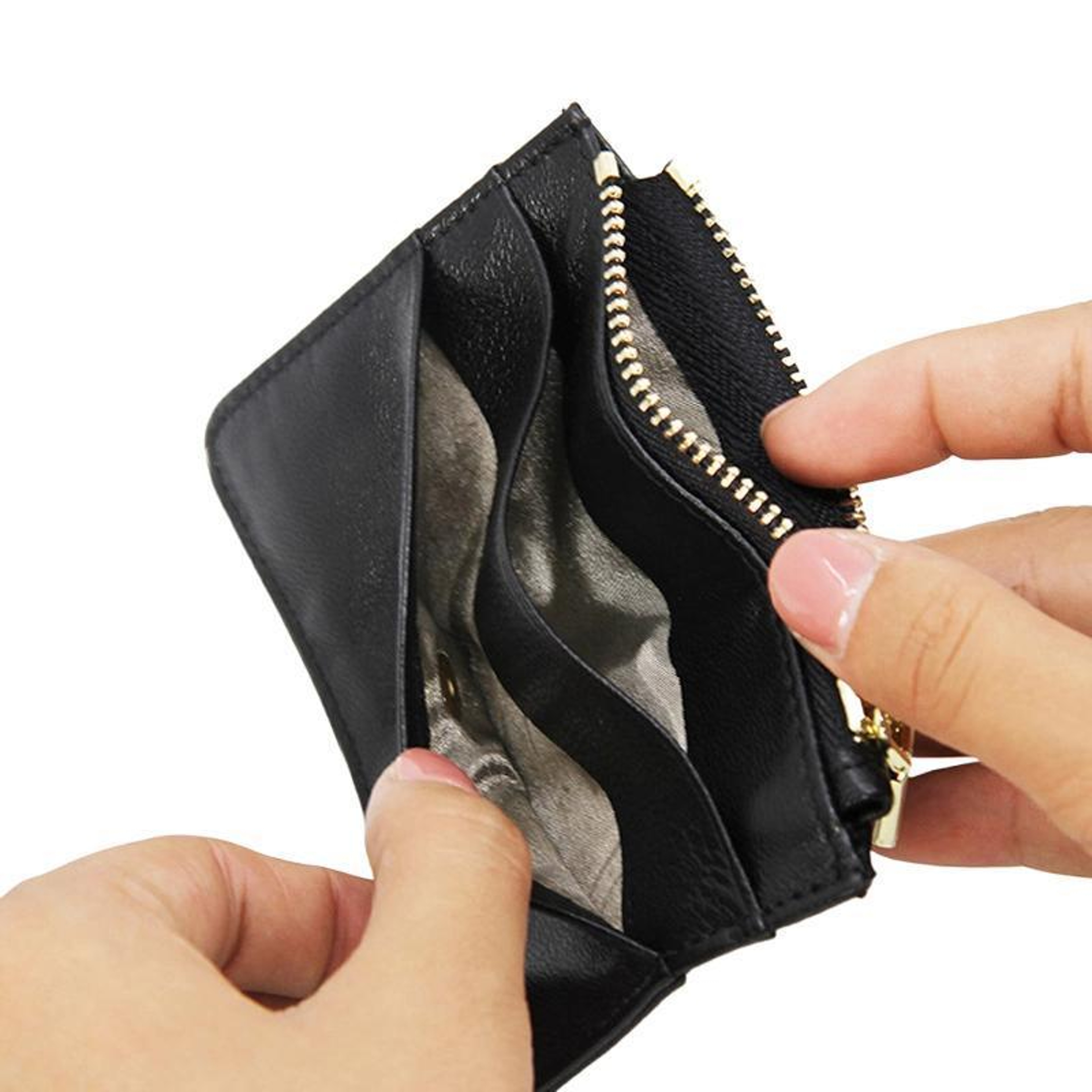 Ultra Thin RFID Blocking Card Holder Slim Leather Wallet with Coin Pocket and ID Card Organizer – view 2