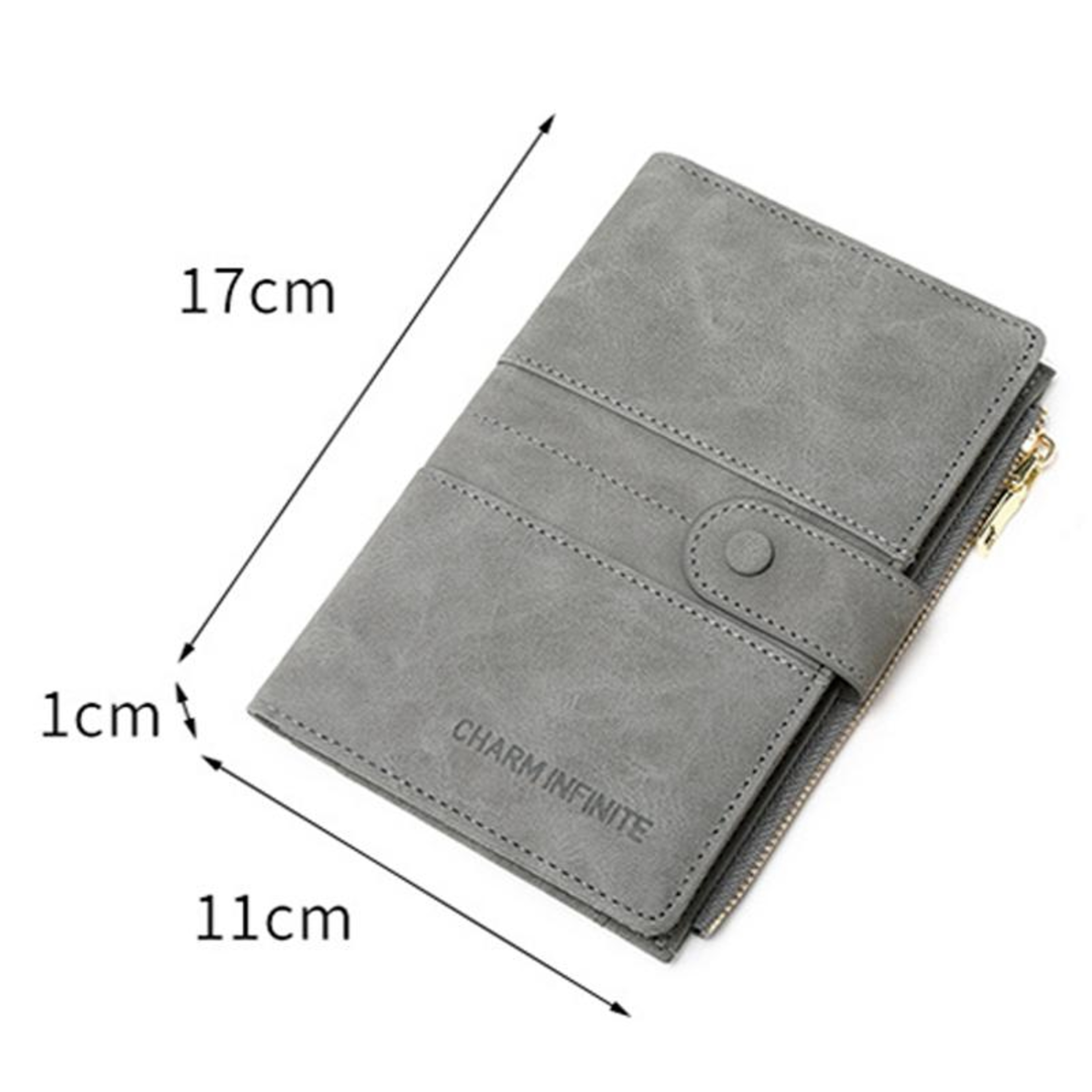 RFID Blocking Travel Passport Wallet Multi Card Document Organizer With Zipper 1