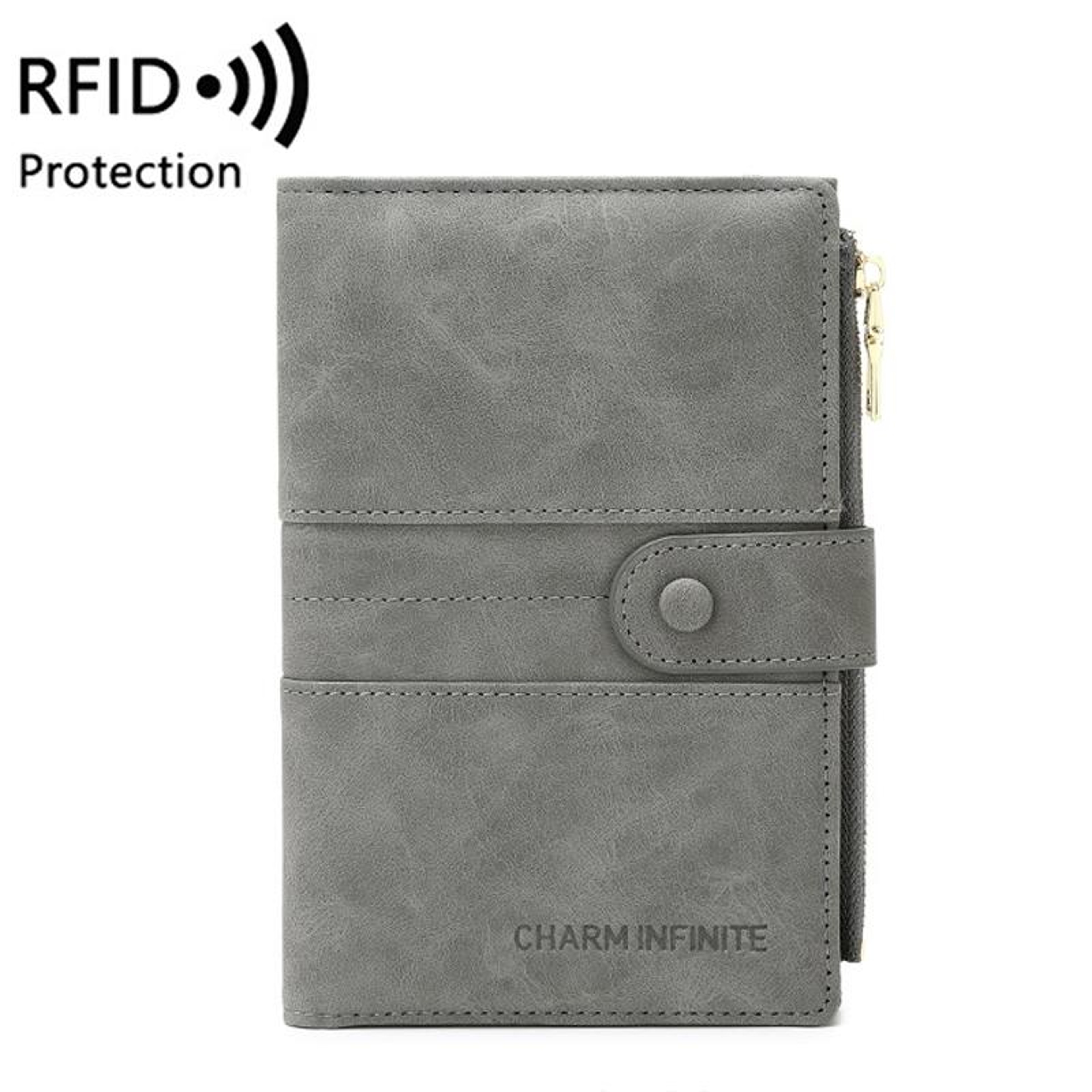 RFID Blocking Travel Passport Wallet Multi Card Document Organizer With Zipper 12